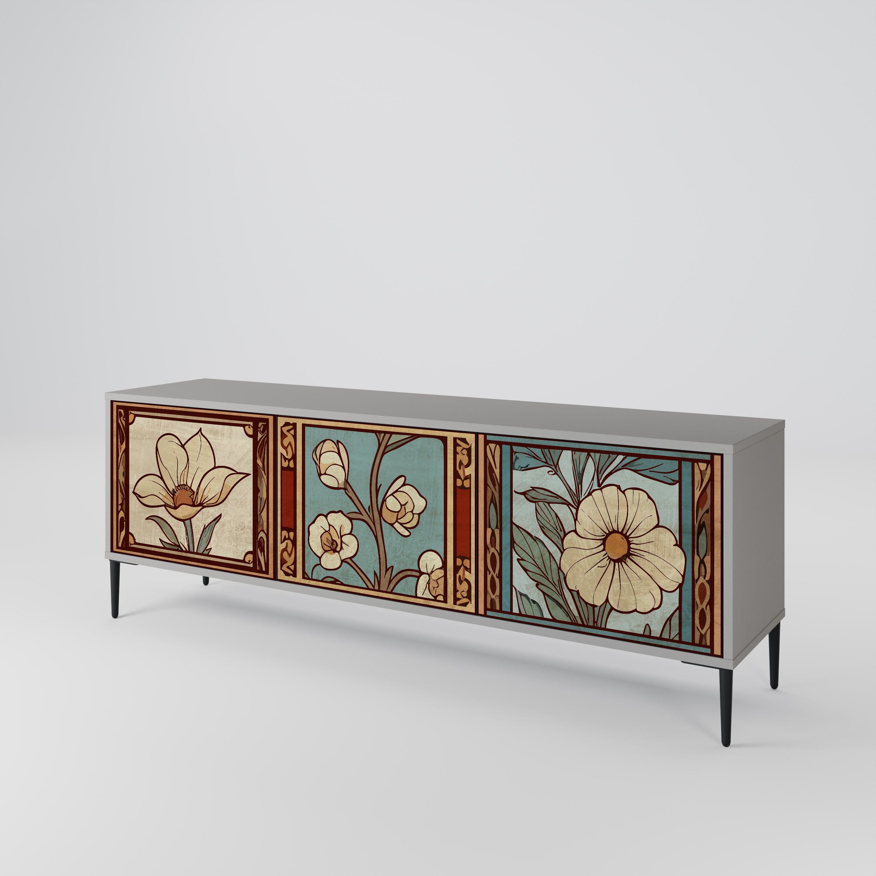 TIMELESS FLORA 3-Door TV Cabinet