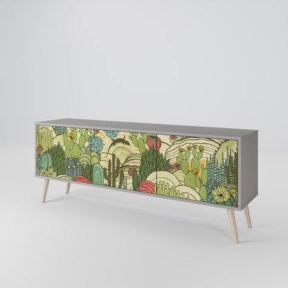 SUCCULENTS KALEIDOSCOPE 3-Door TV Cabinet