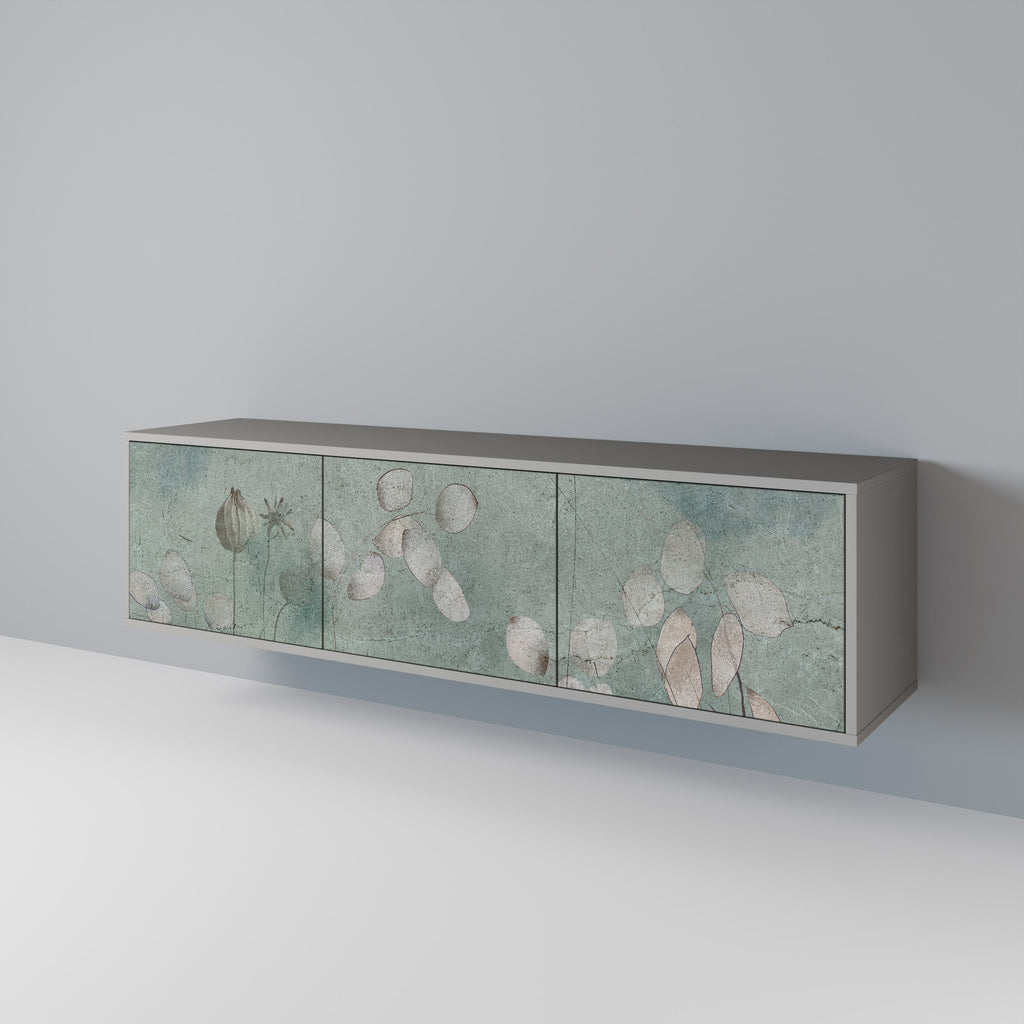 Meuble TV 3 portes NIGHT LADY finition grise