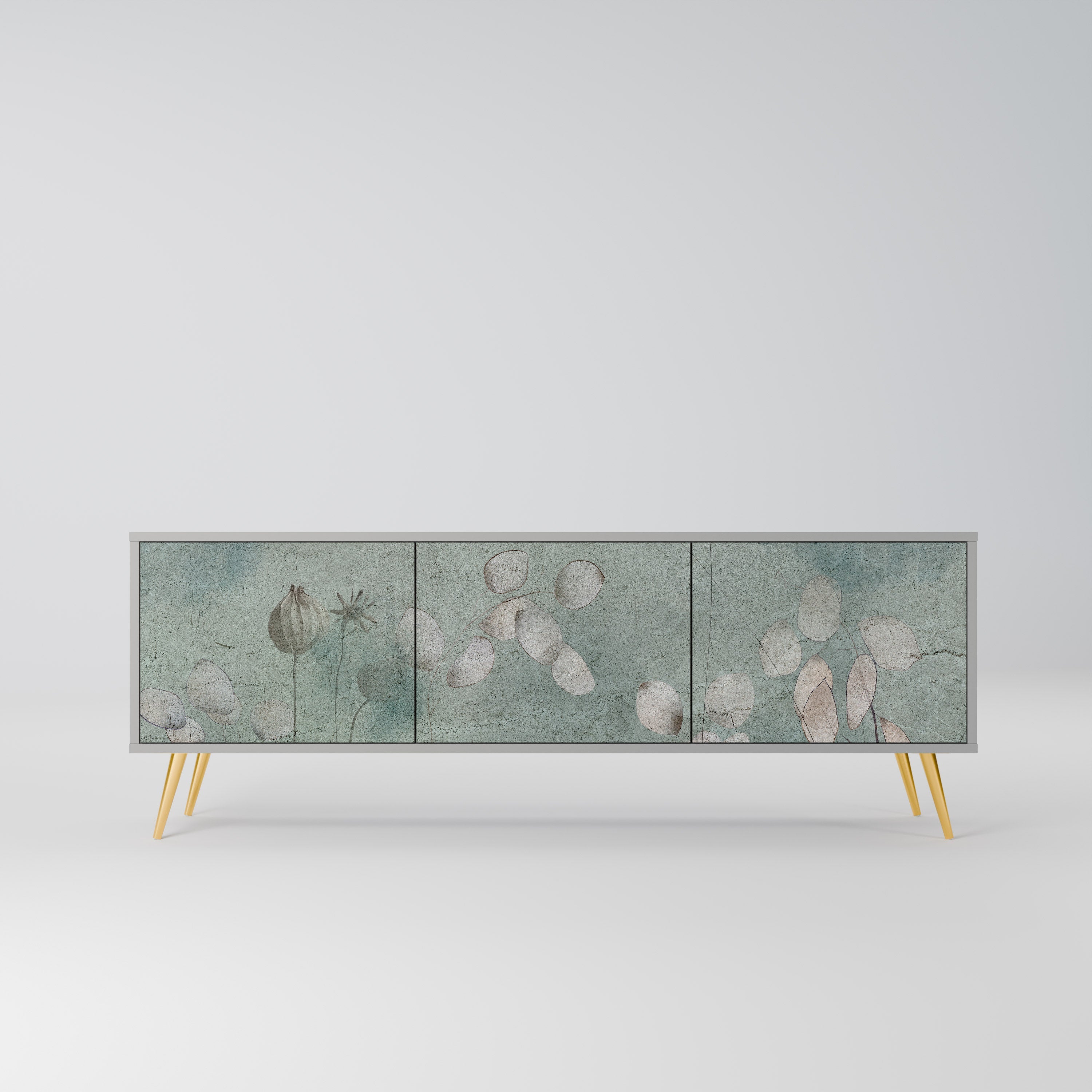 Meuble TV 3 portes NIGHT LADY finition grise