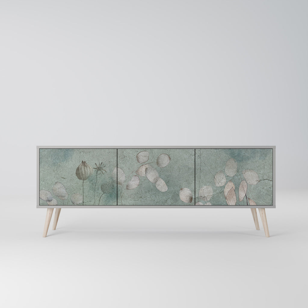 Meuble TV 3 portes NIGHT LADY finition grise