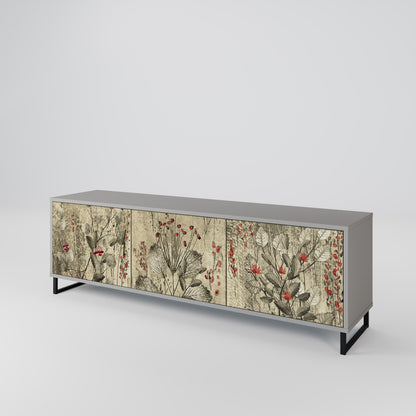 HERBAL GRACE 3-Door TV Cabinet