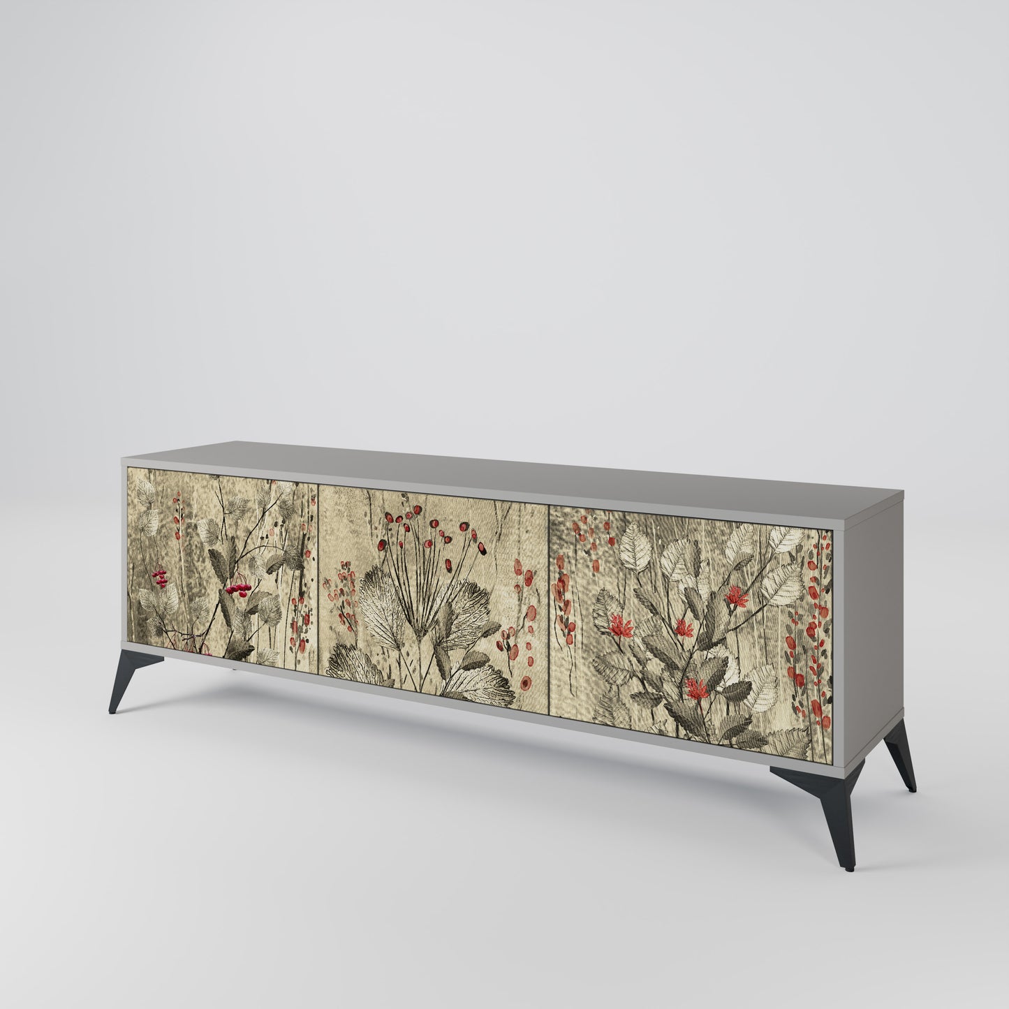 HERBAL GRACE 3-Door TV Cabinet