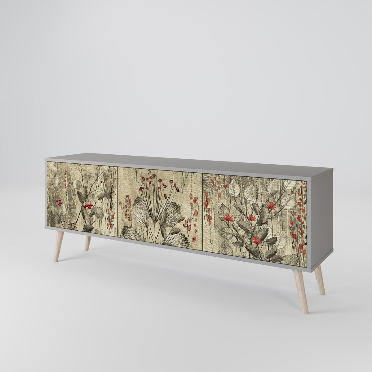 HERBAL GRACE 3-Door TV Cabinet