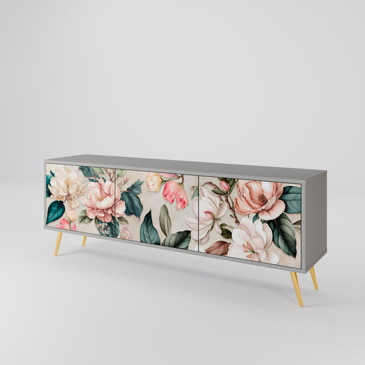 FLORAL GRACE 3-Door TV Cabinet