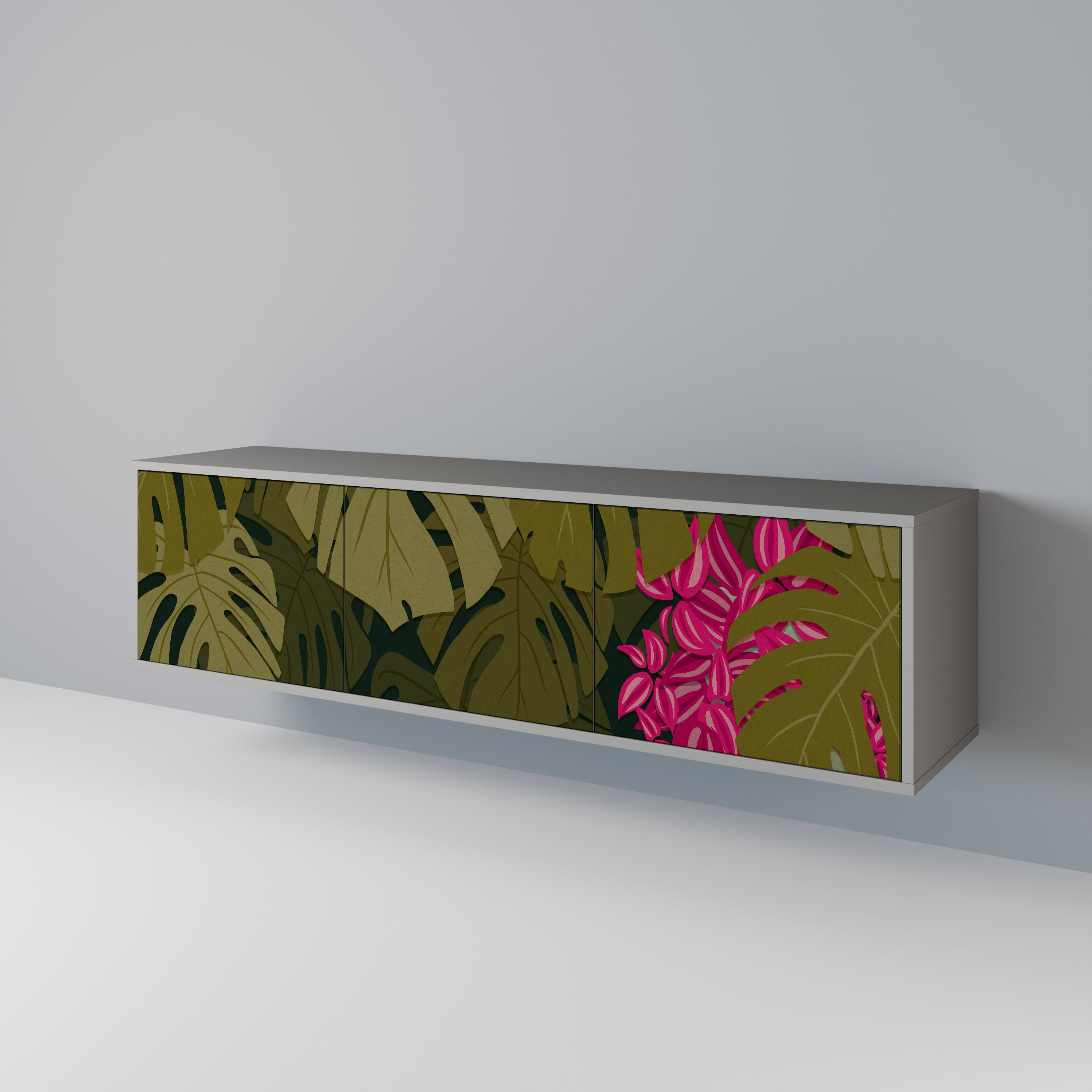 TROPICAL BEAUTY 3-Door TV Cabinet