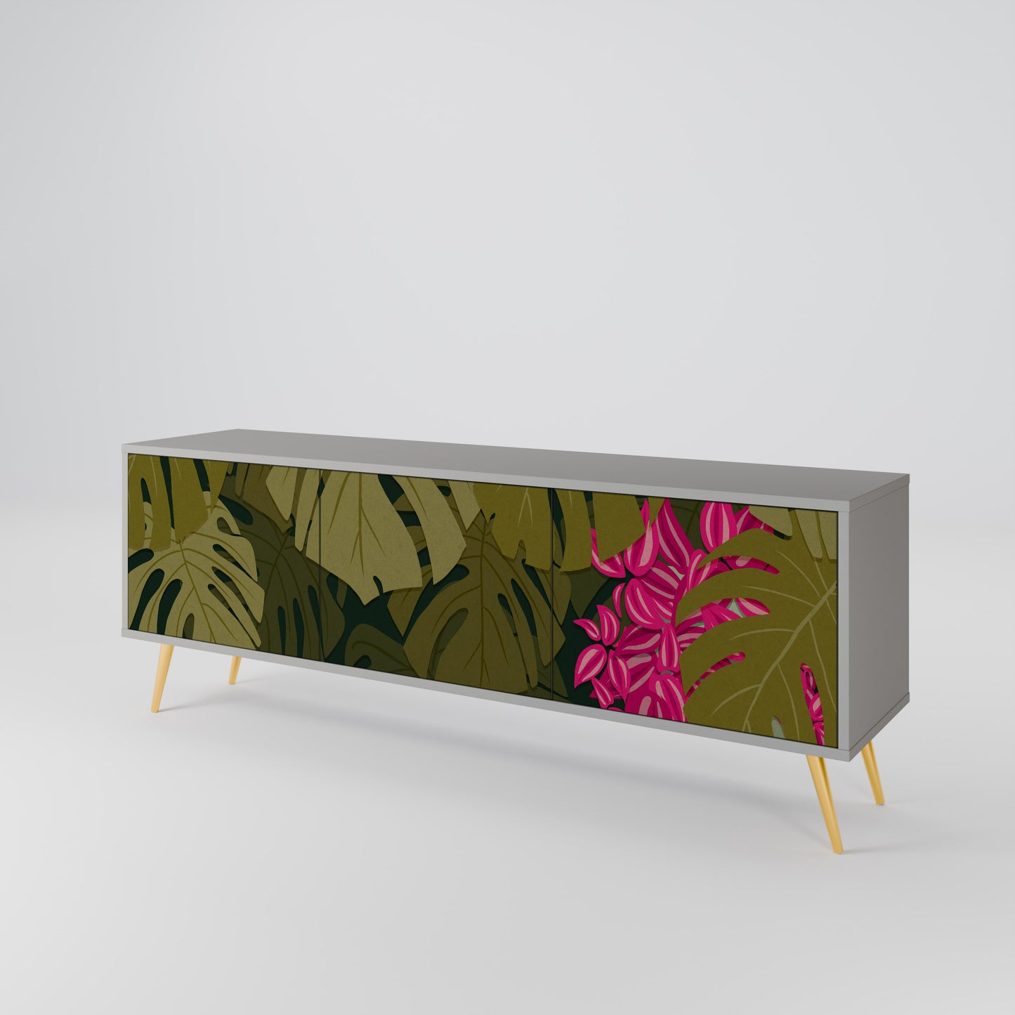 TROPICAL BEAUTY 3-Door TV Cabinet