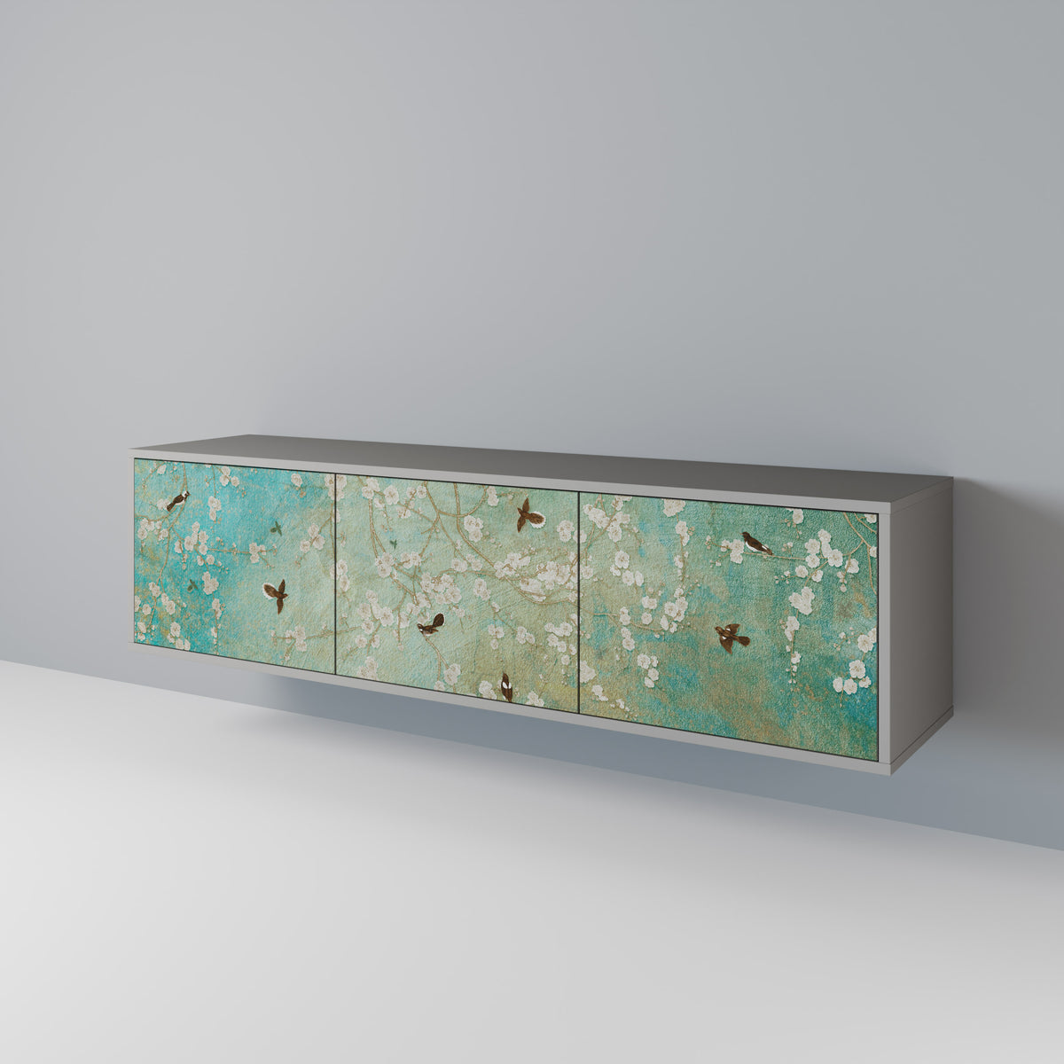 BLOOMING CHARM 3-Door TV Cabinet
