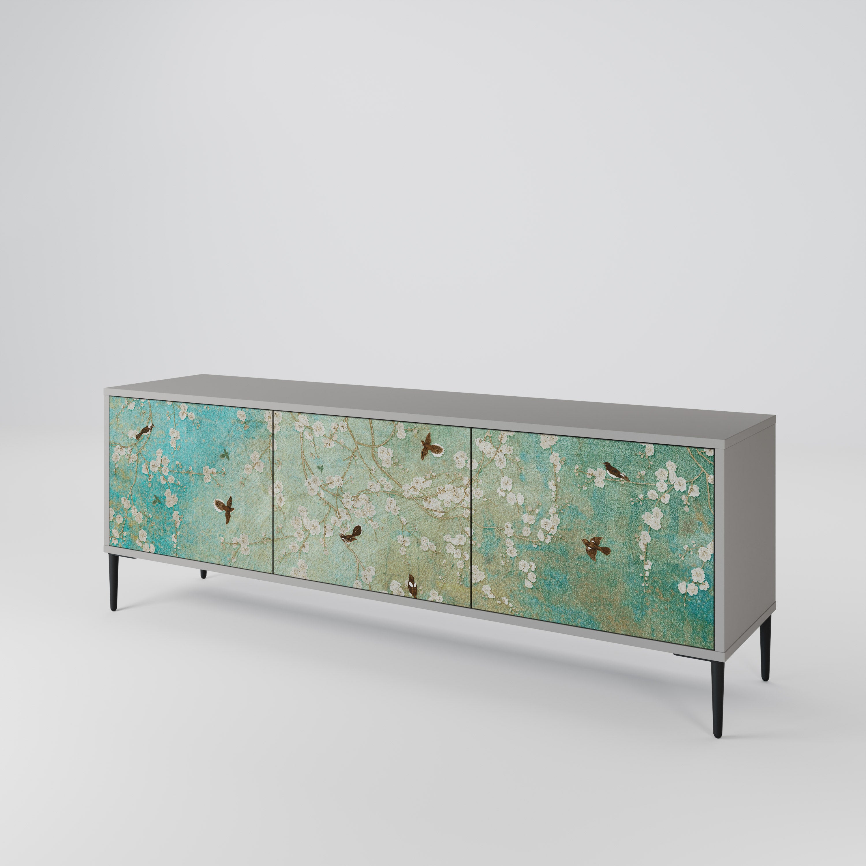 BLOOMING CHARM 3-Door TV Cabinet