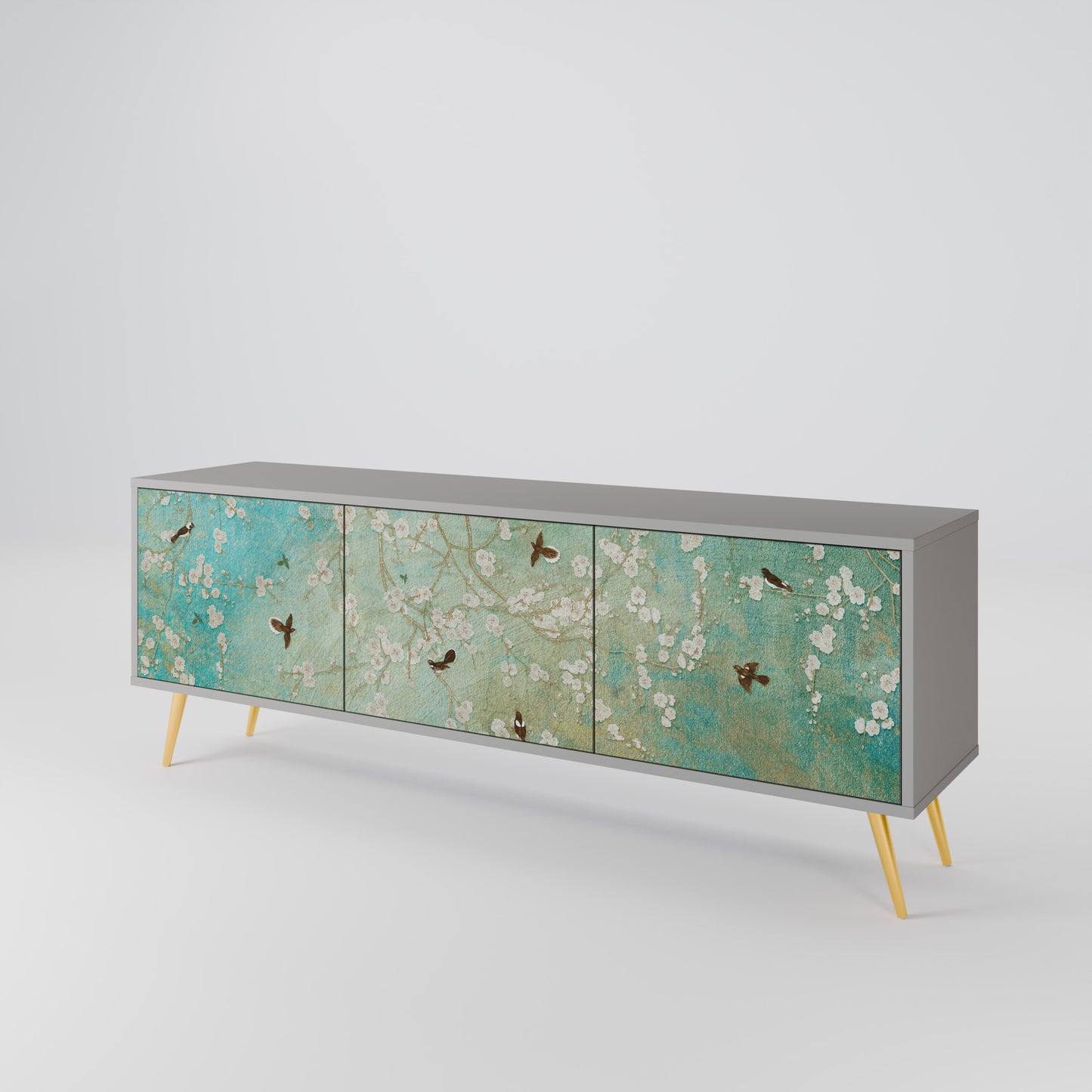 BLOOMING CHARM 3-Door TV Cabinet
