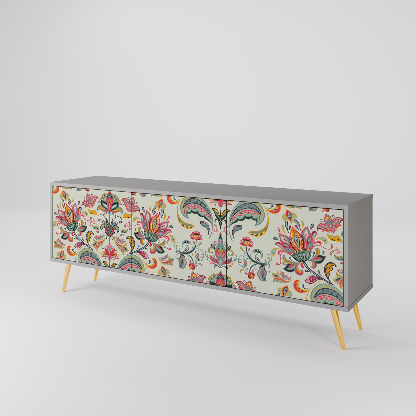 ORGANIC FOLKLORE 3-Door TV Cabinet