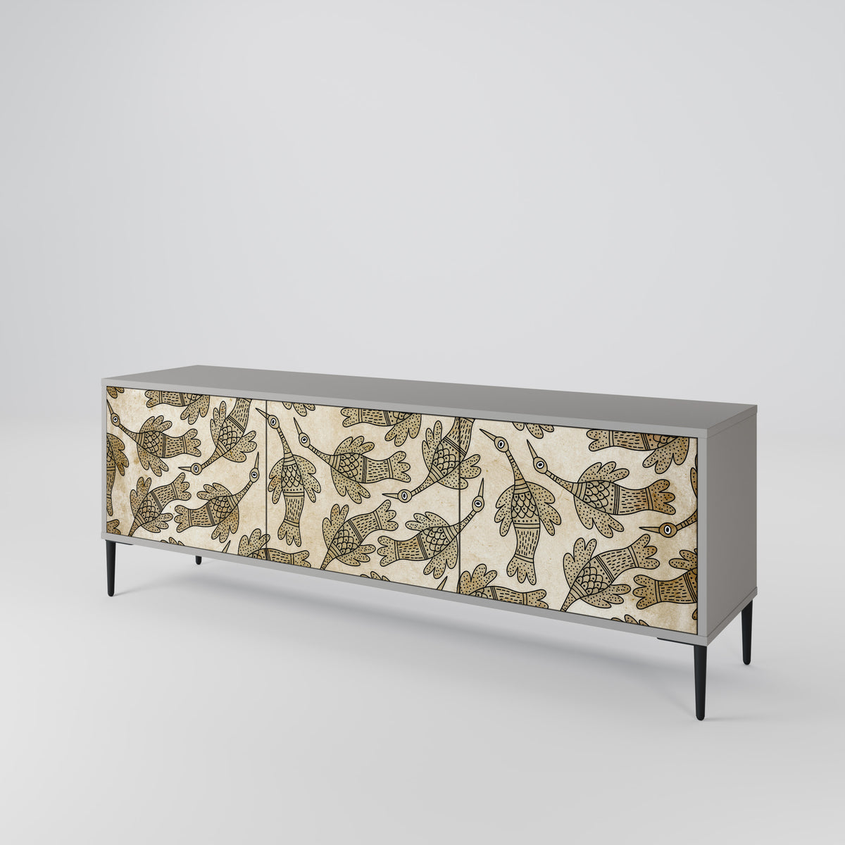ALMONDINE SONGBIRD 3-Door TV Cabinet