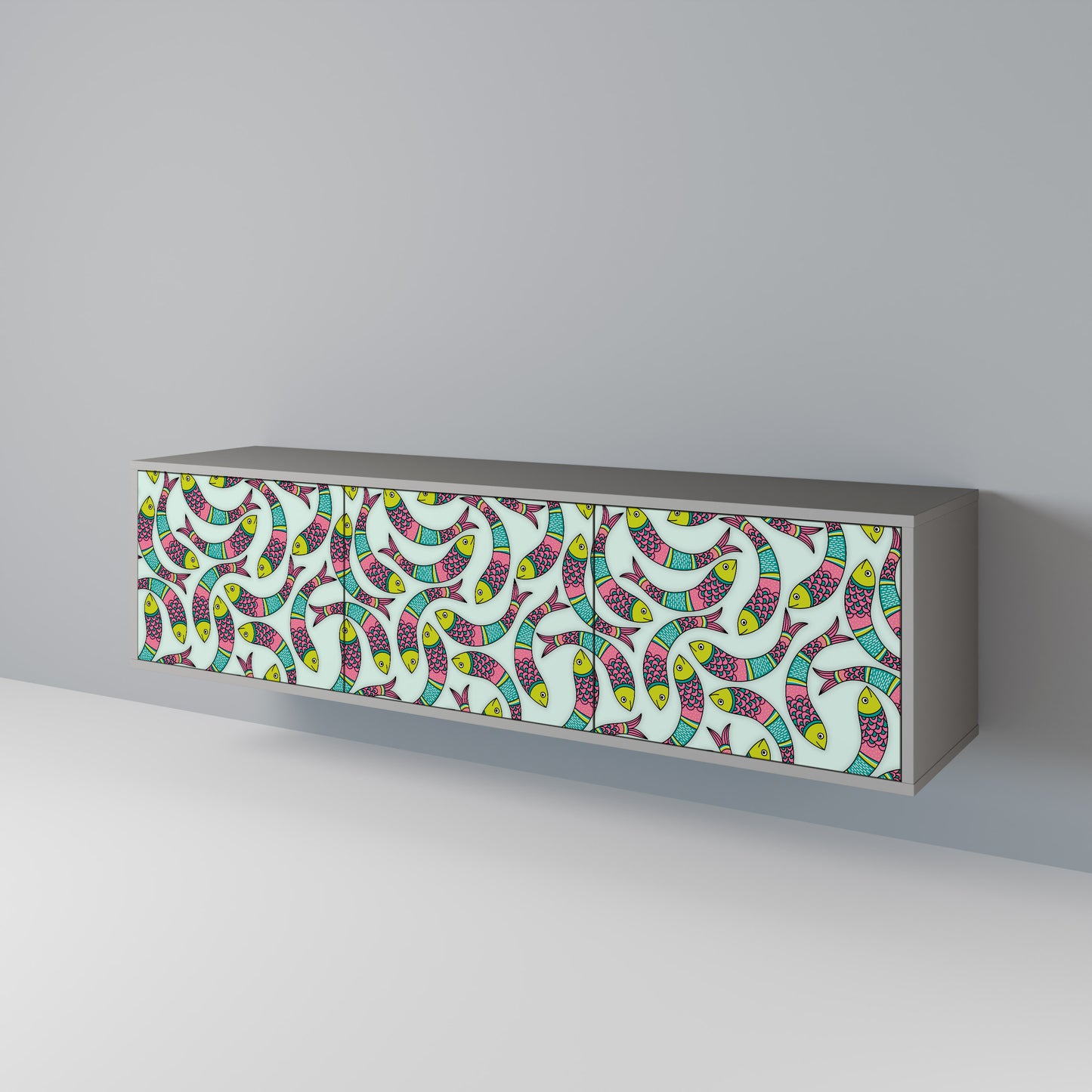 INDIAN FISH 3-Door TV Cabinet
