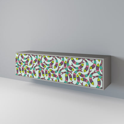 INDIAN FISH 3-Door TV Cabinet