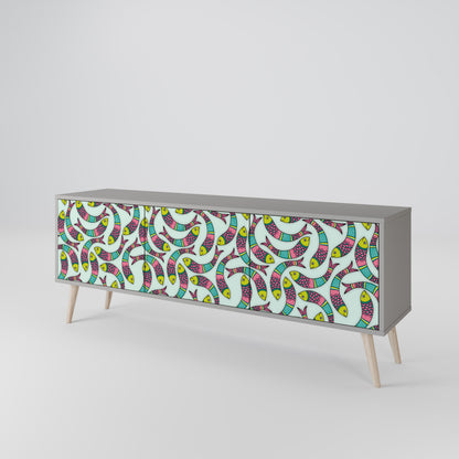 INDIAN FISH 3-Door TV Cabinet