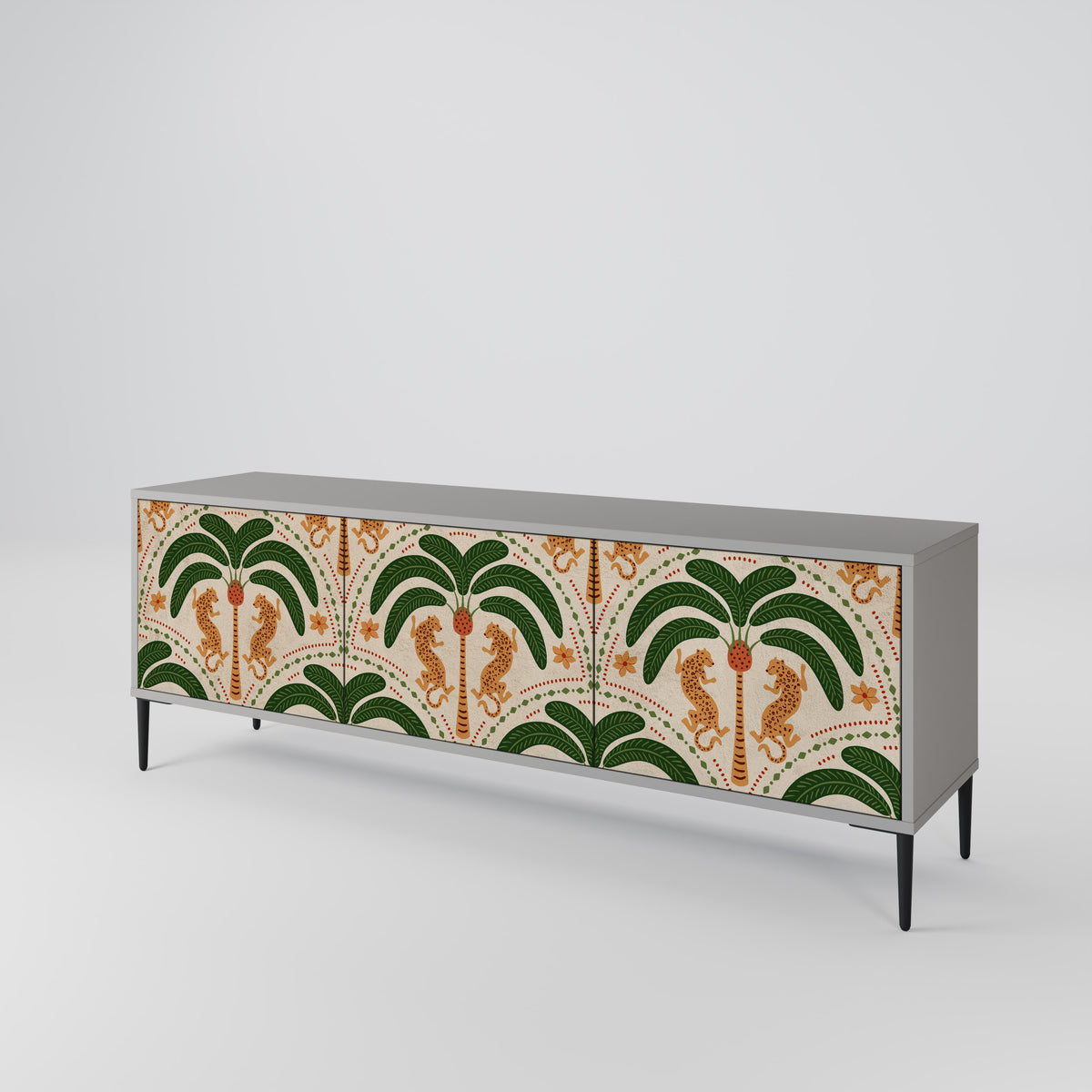 DANCING PREDATORS 3-Door TV Cabinet