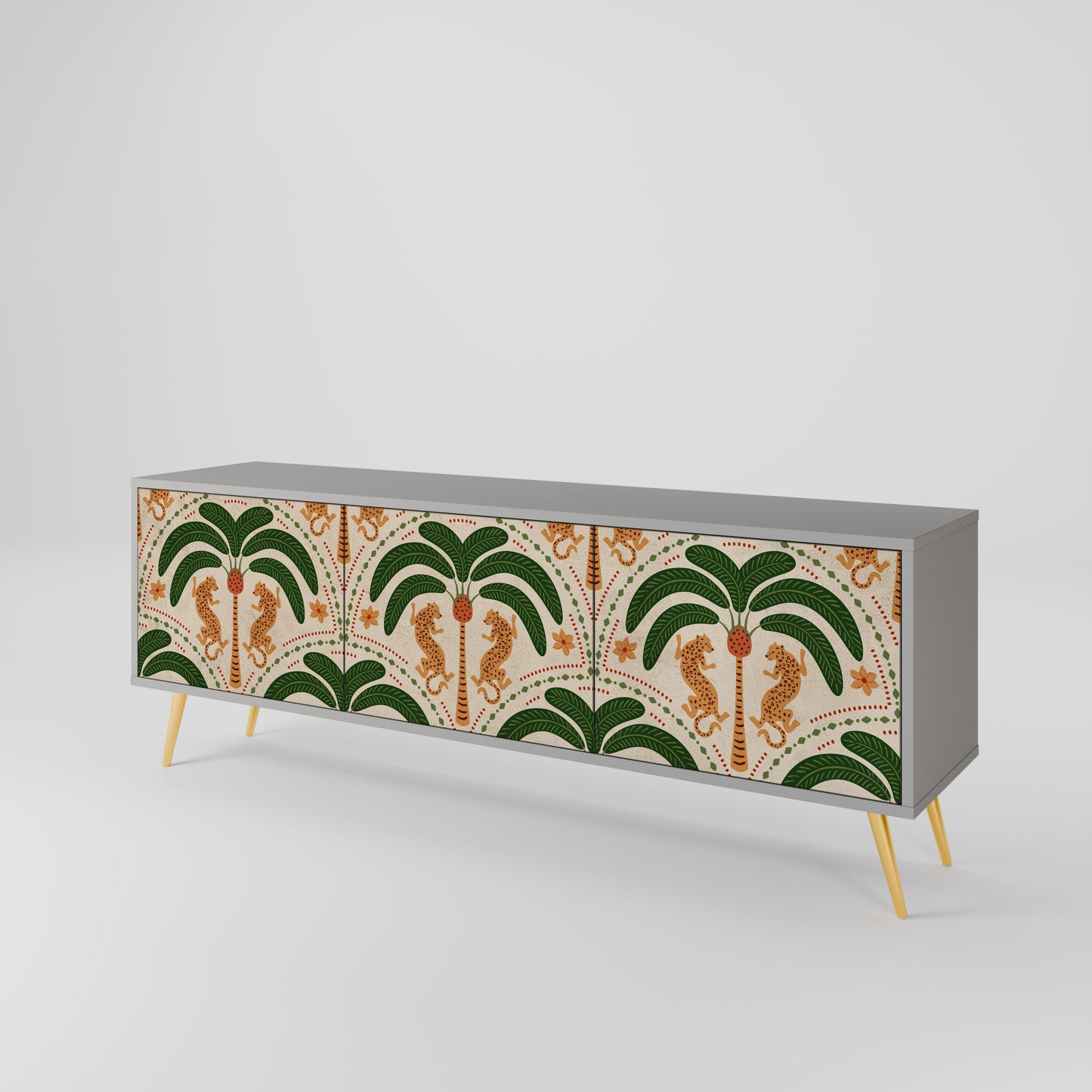 DANCING PREDATORS 3-Door TV Cabinet