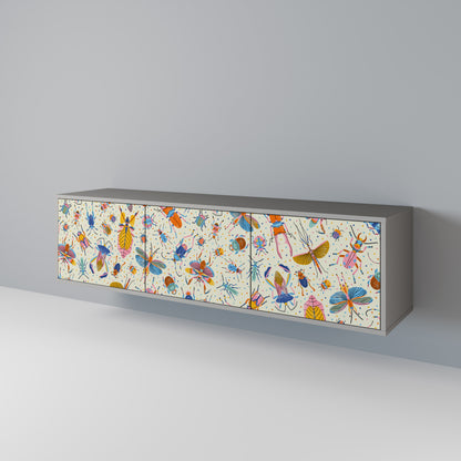 COLORFUL INSECTS 3-Door TV Cabinet