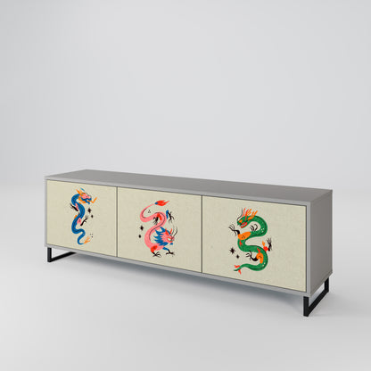 MYTHOLOGICAL CREATURES 3-Door TV Cabinet