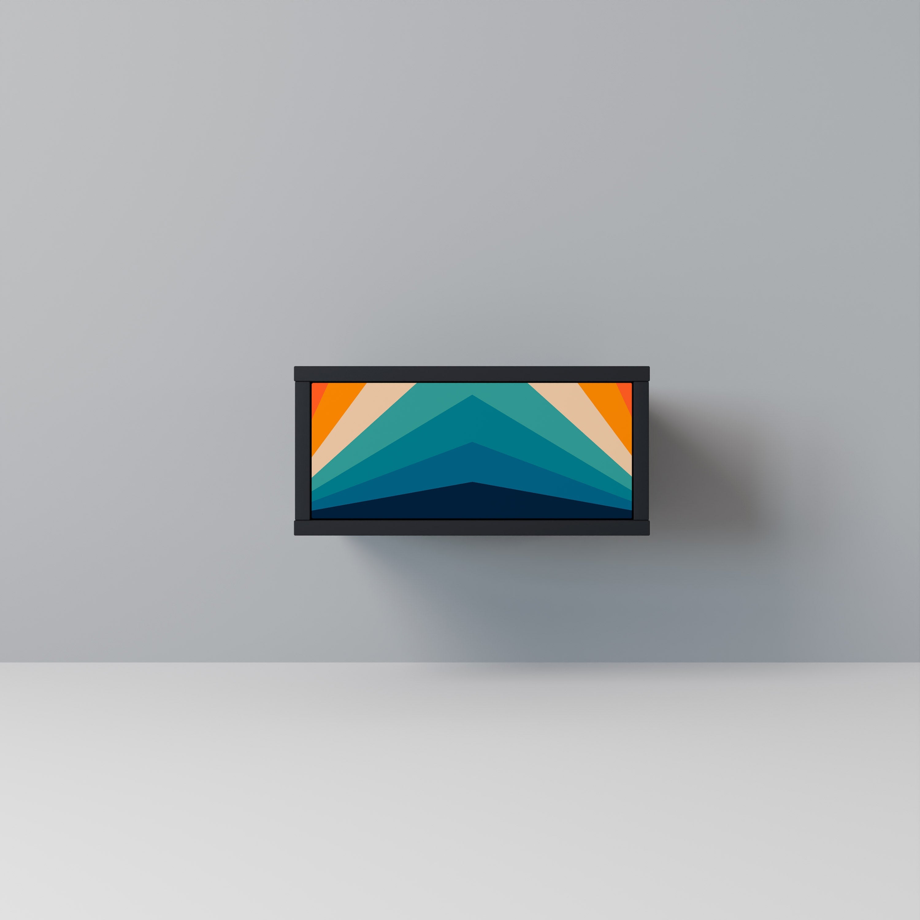 Table de chevet PRISM CONCUSSION en finition noire