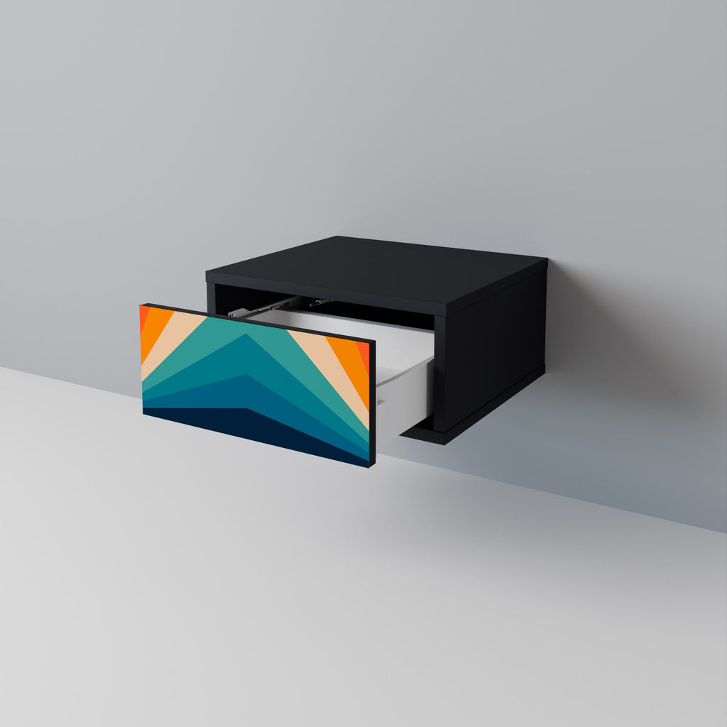 Table de chevet PRISM CONCUSSION en finition noire