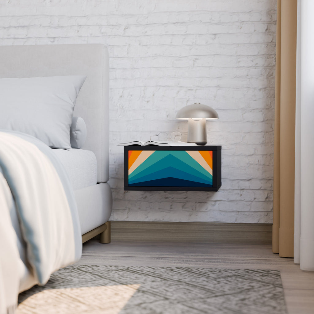 Table de chevet PRISM CONCUSSION en finition noire