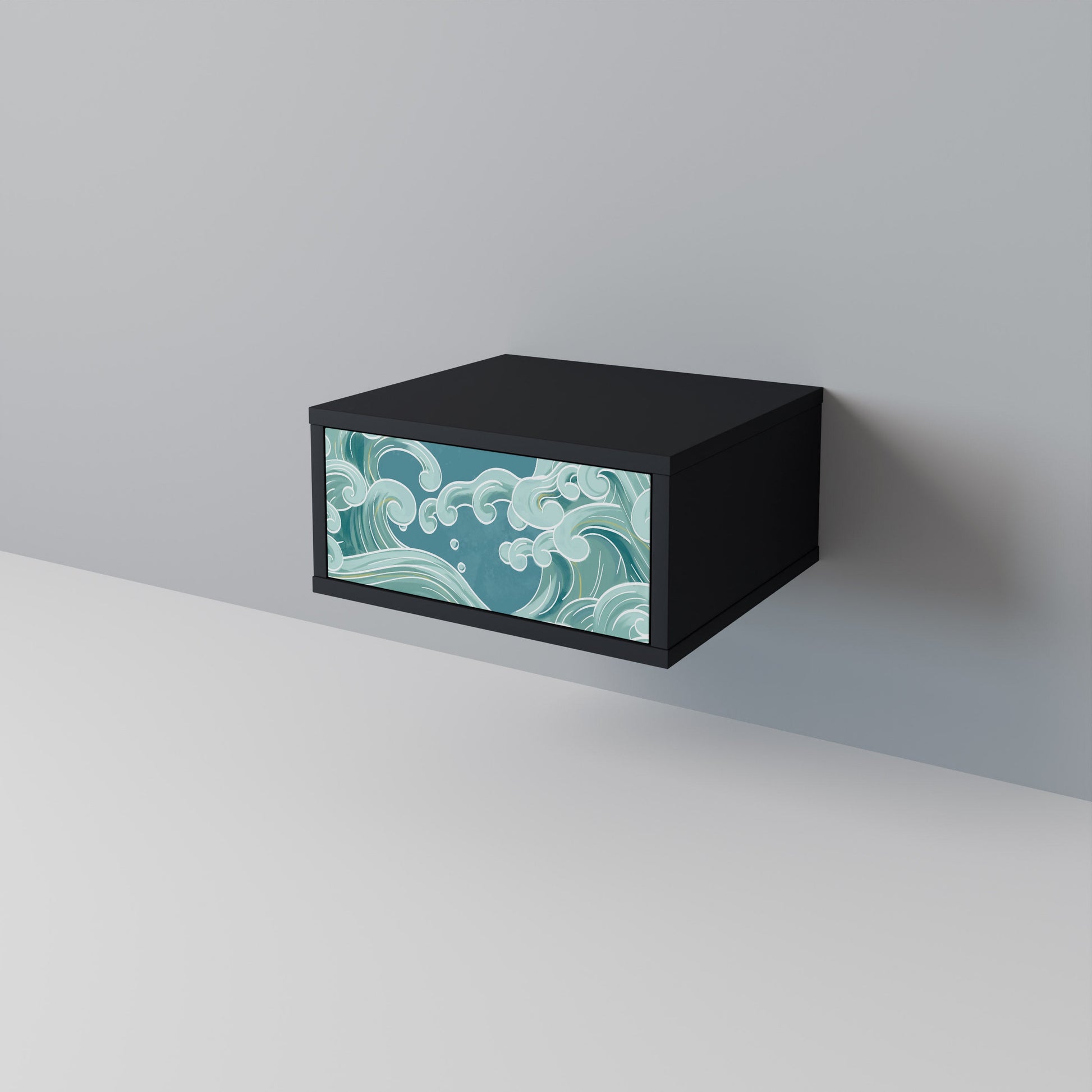 Table de chevet ASIAN SWAY en finition noire