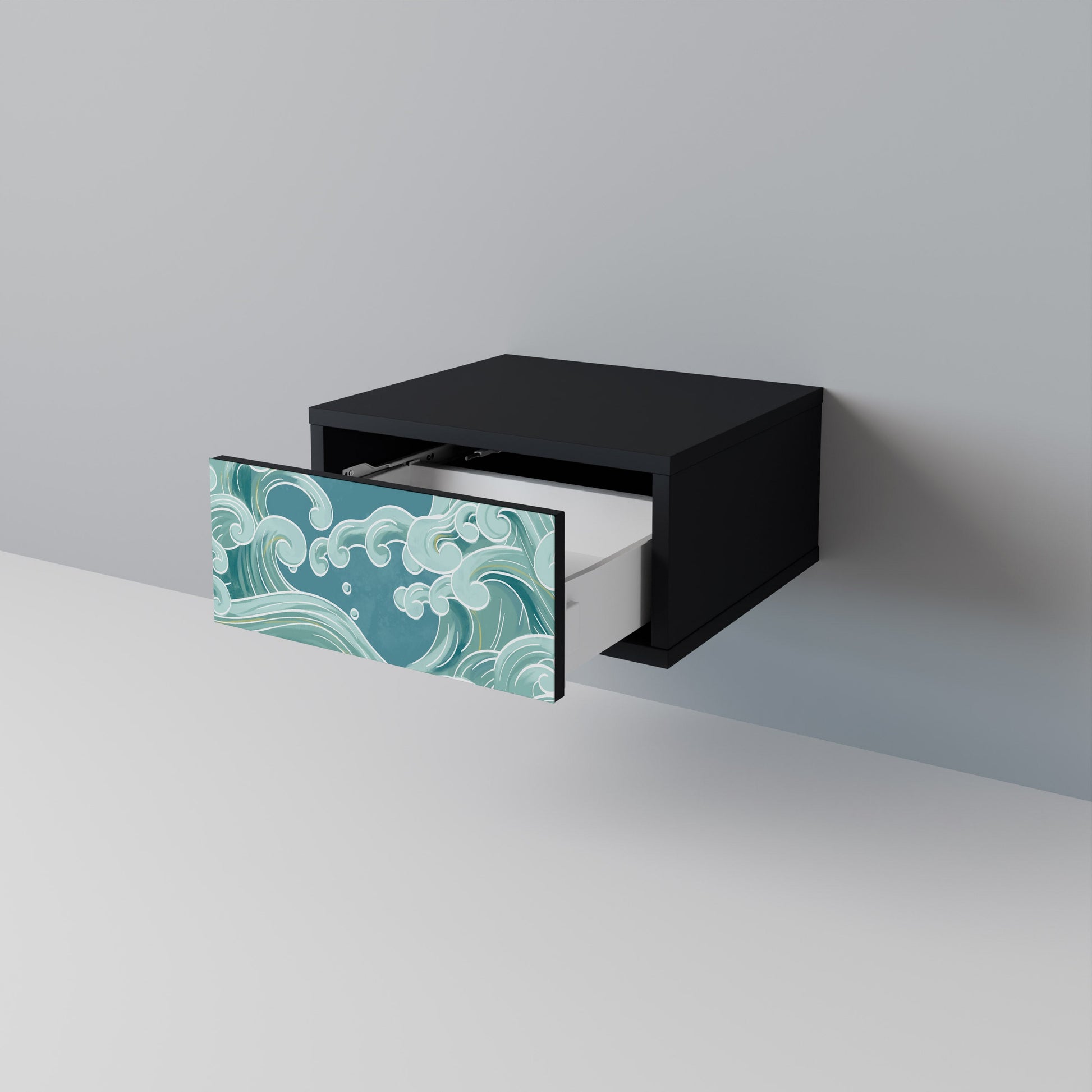 Table de chevet ASIAN SWAY en finition noire