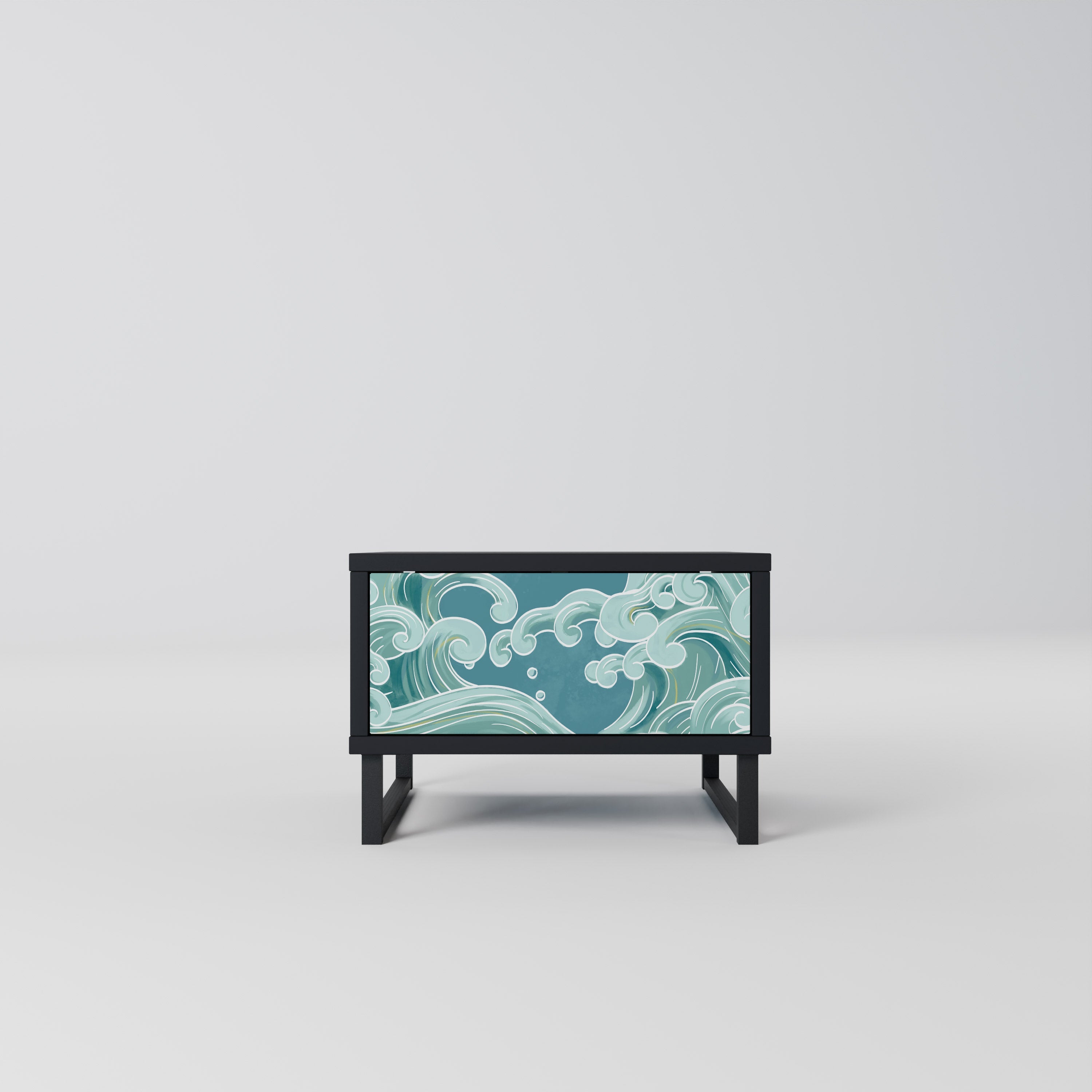 Table de chevet ASIAN SWAY en finition noire