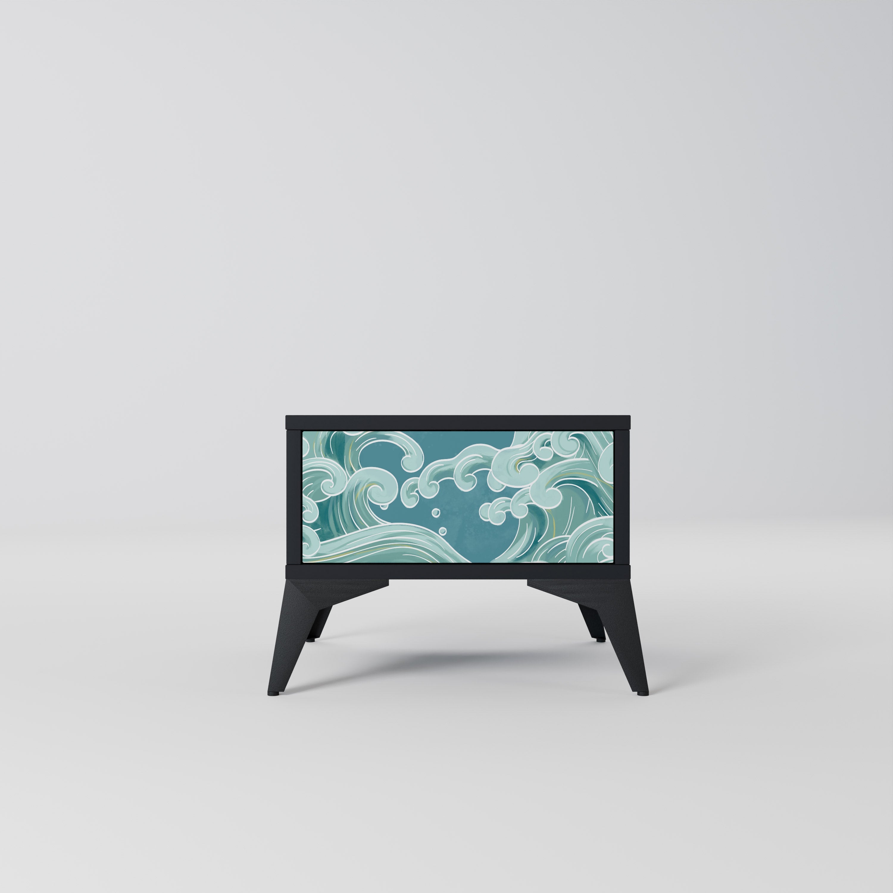 Table de chevet ASIAN SWAY en finition noire