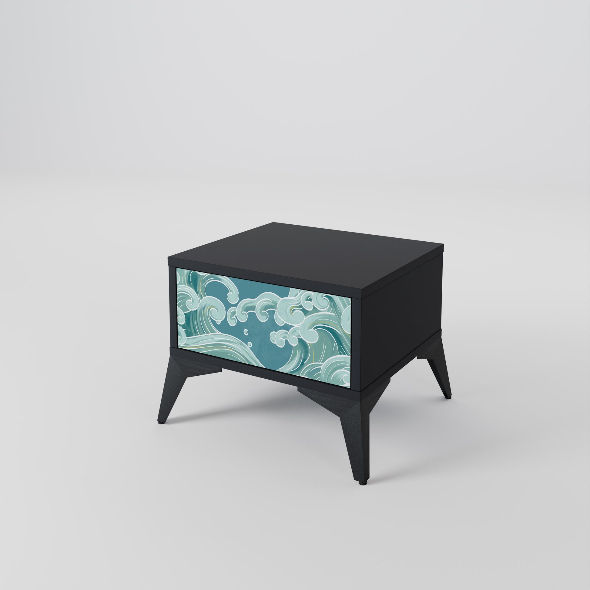 Table de chevet ASIAN SWAY en finition noire
