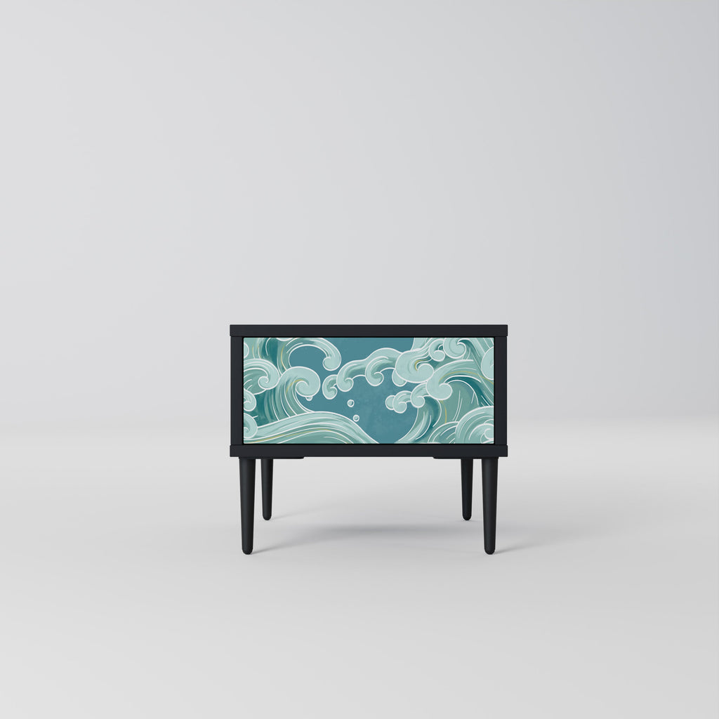 Table de chevet ASIAN SWAY en finition noire