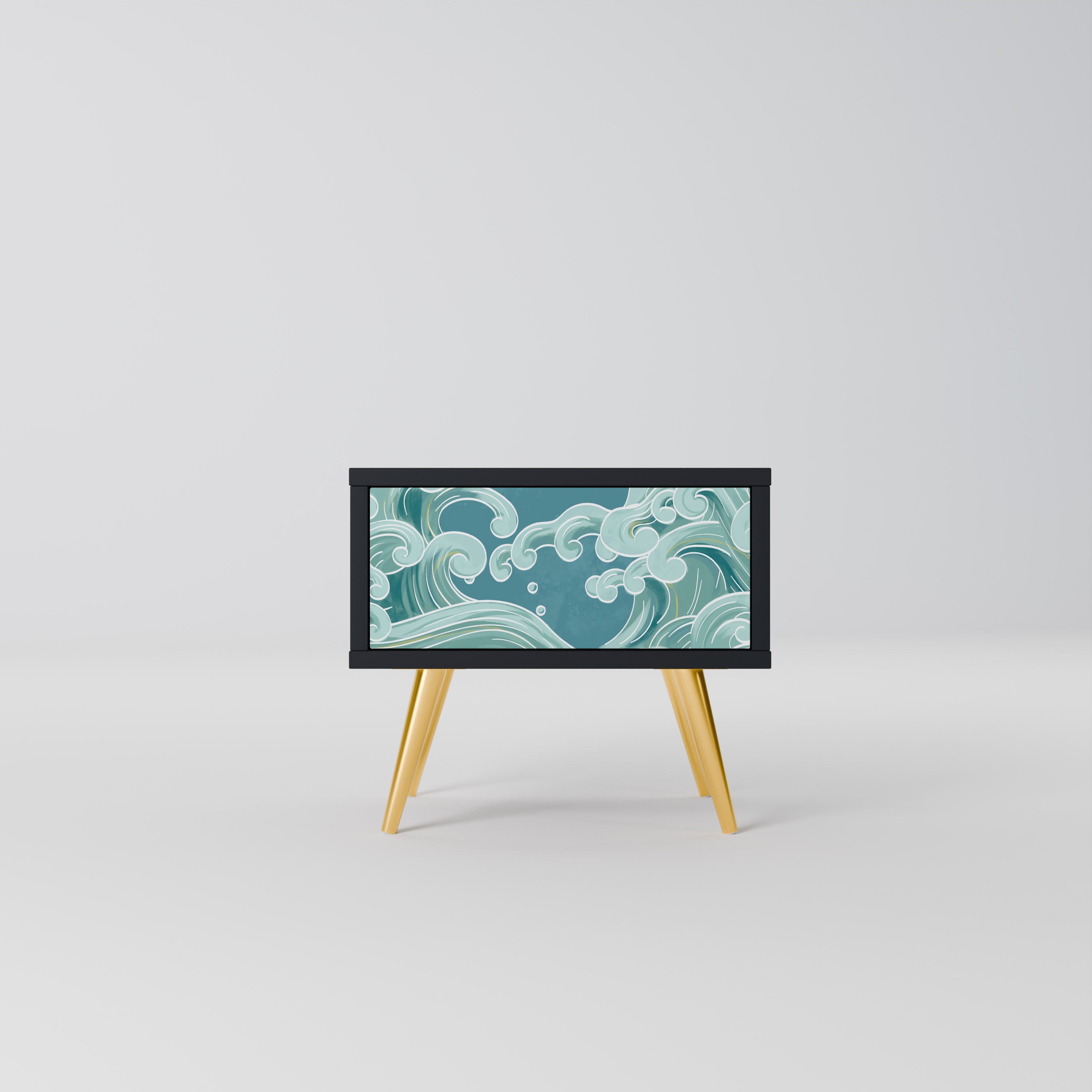 Table de chevet ASIAN SWAY en finition noire