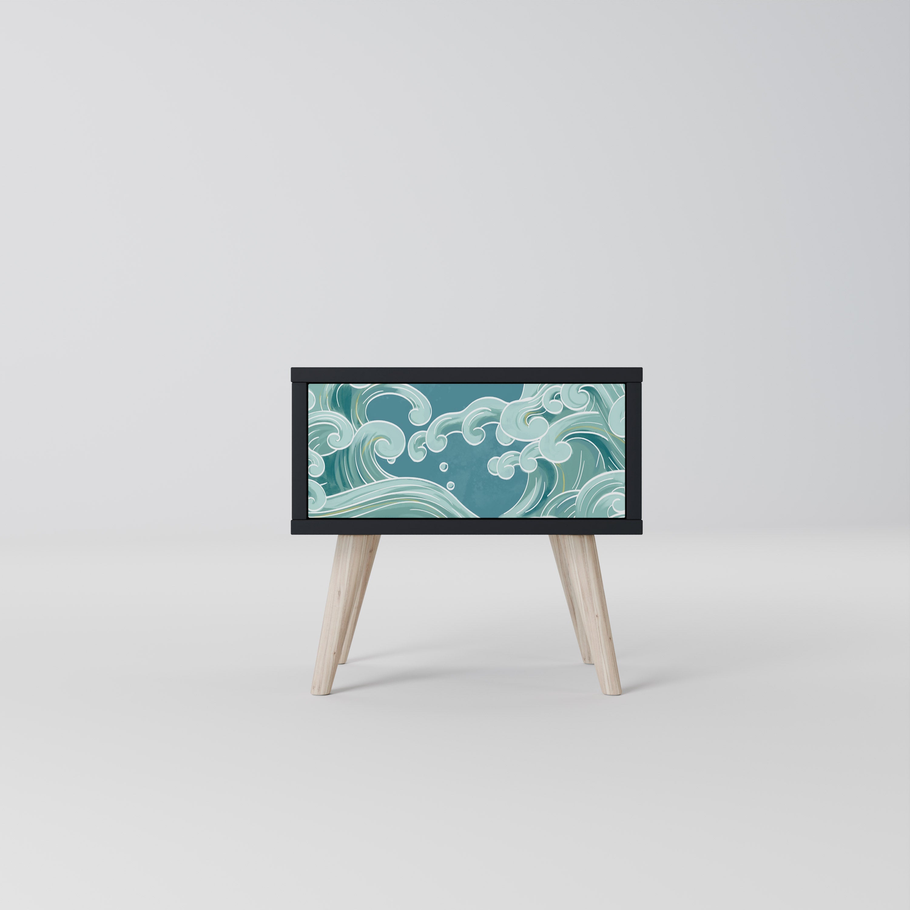 Table de chevet ASIAN SWAY en finition noire