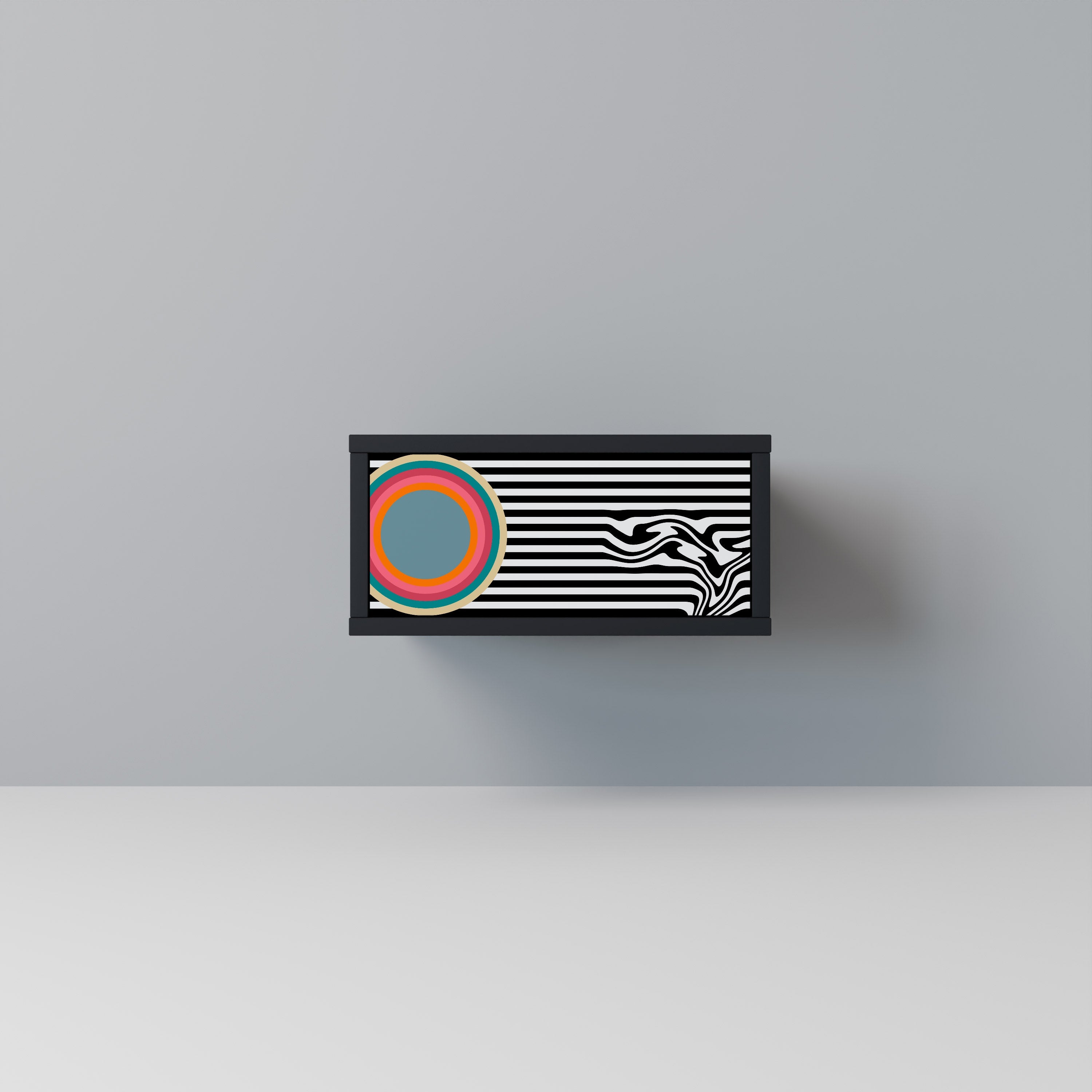 Table de chevet SPECTRA SHOWCASE en finition noire