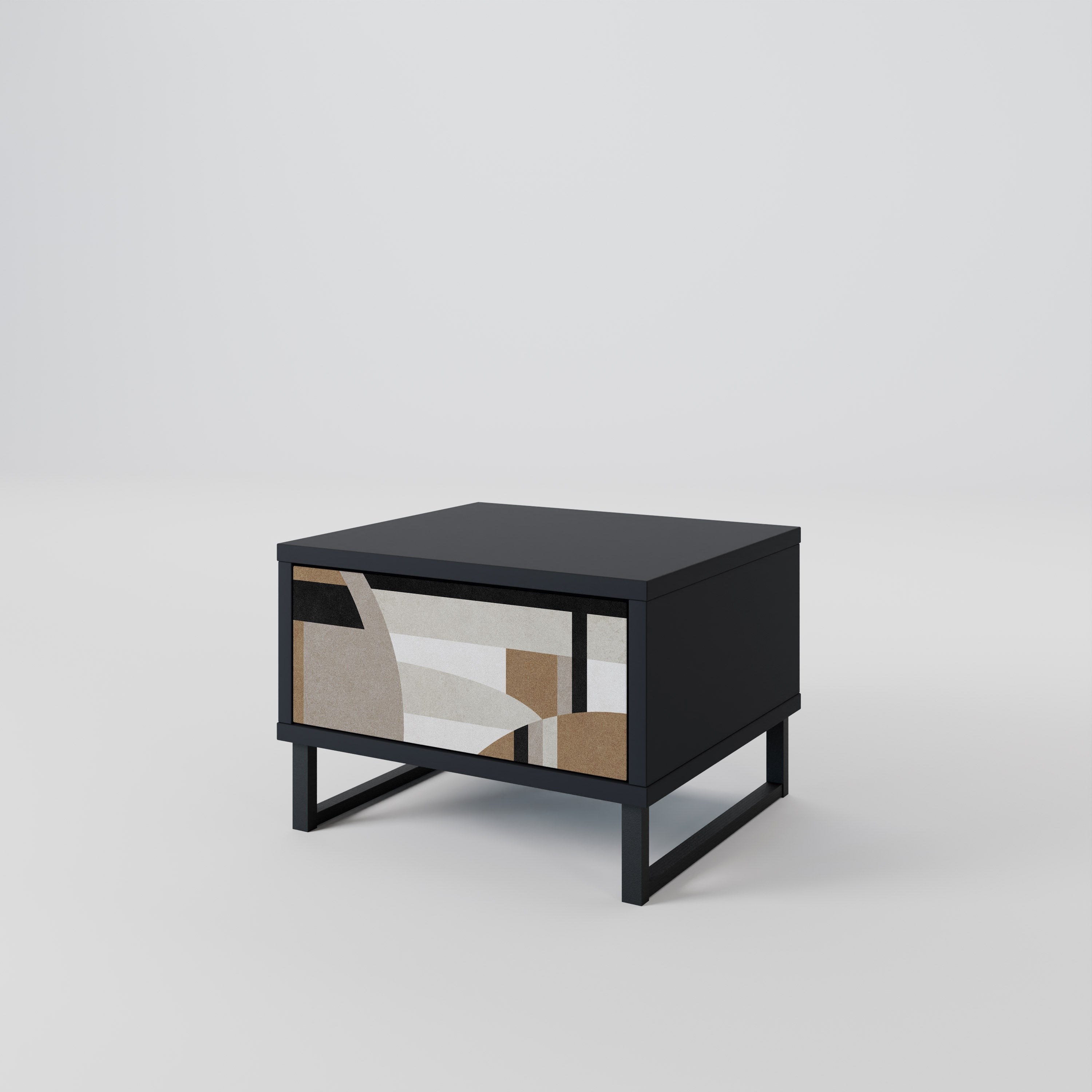 DELICATE MEMENTO Nightstand in Black Finish