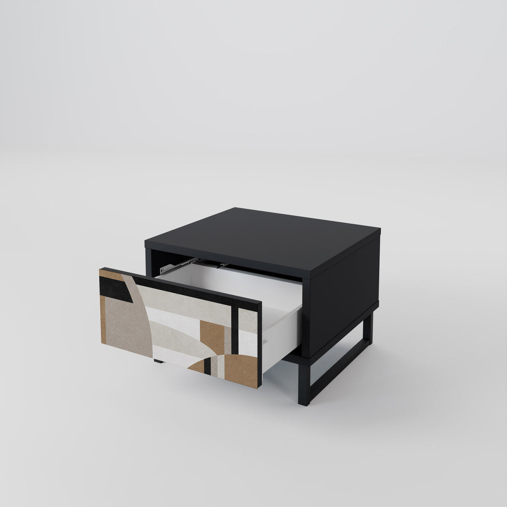 Table de chevet DELICATE MEMENTO en finition noire