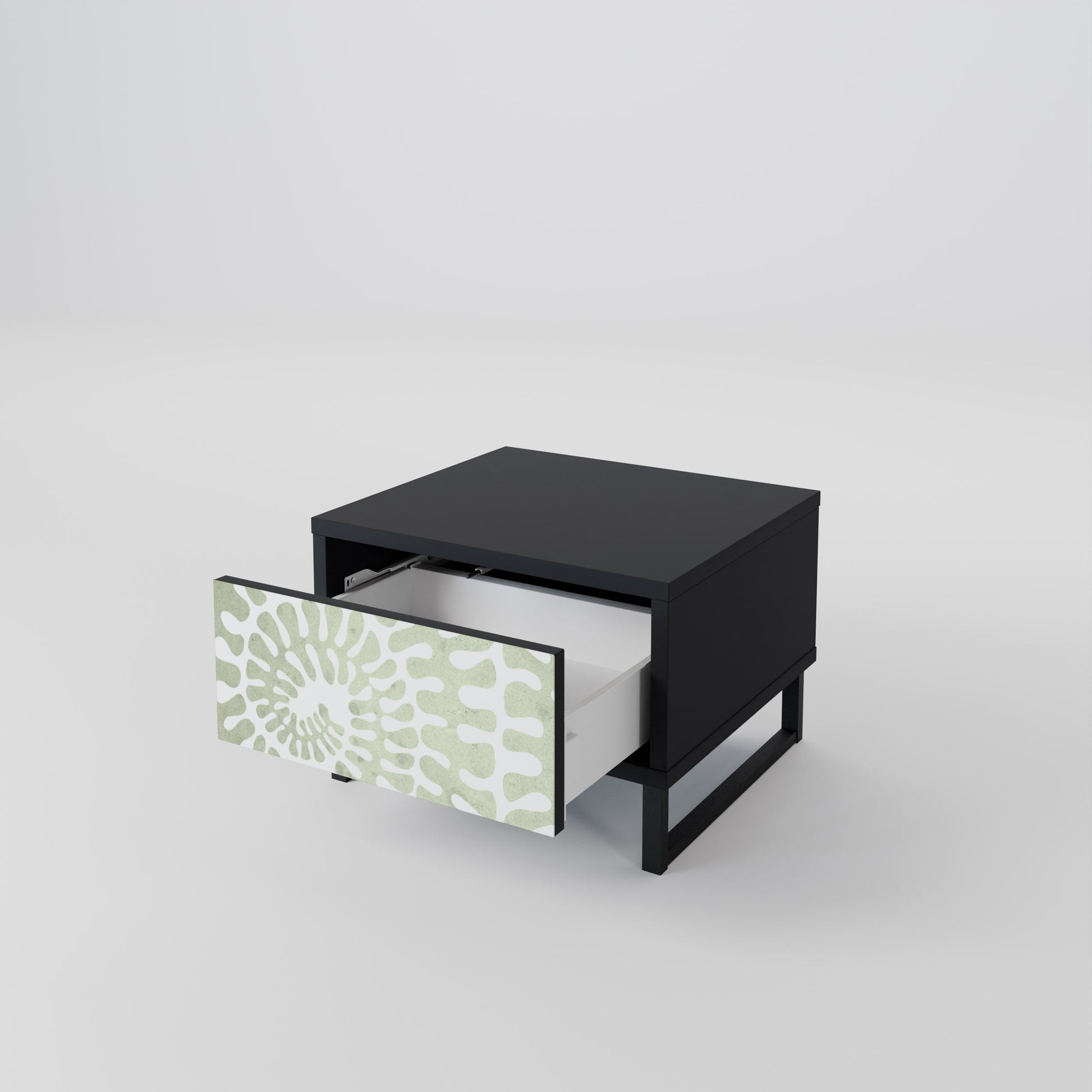 Table de chevet HELIX DANCE en finition noire