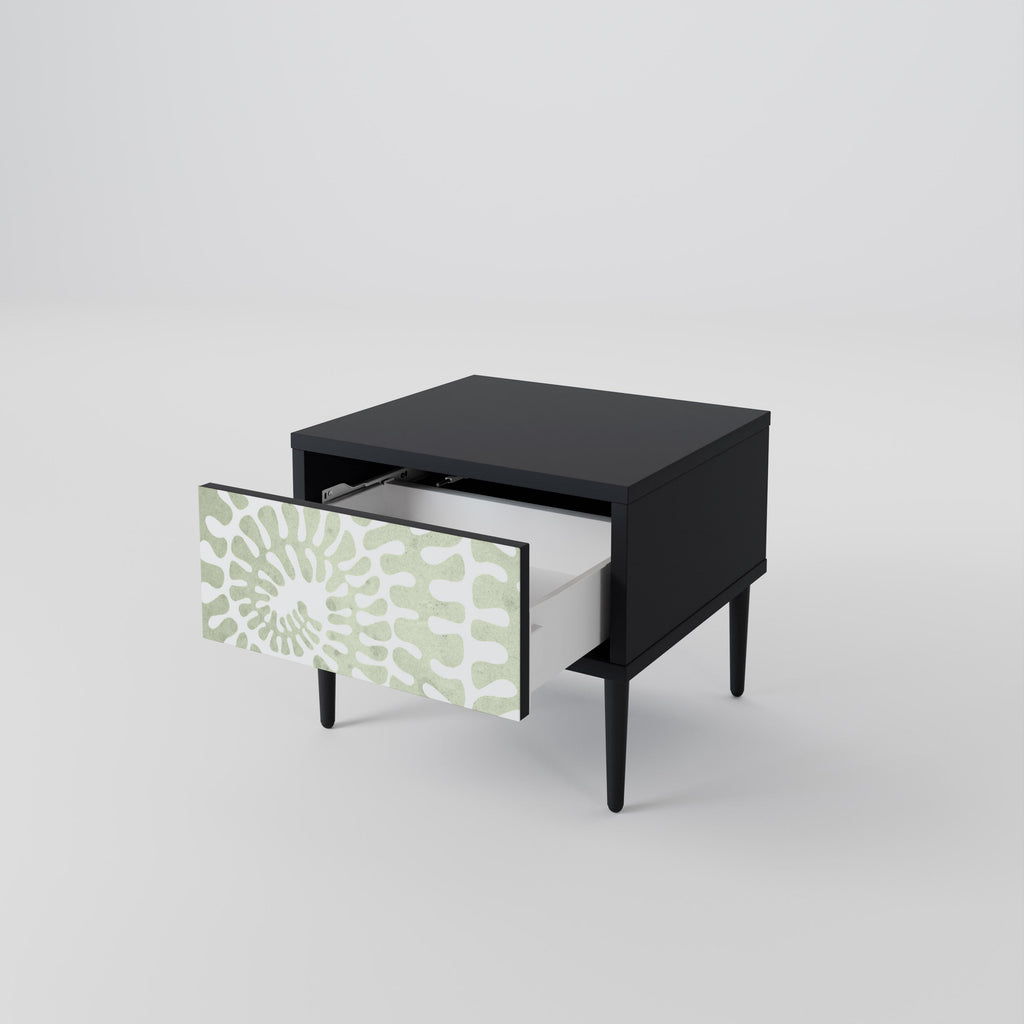 Table de chevet HELIX DANCE en finition noire