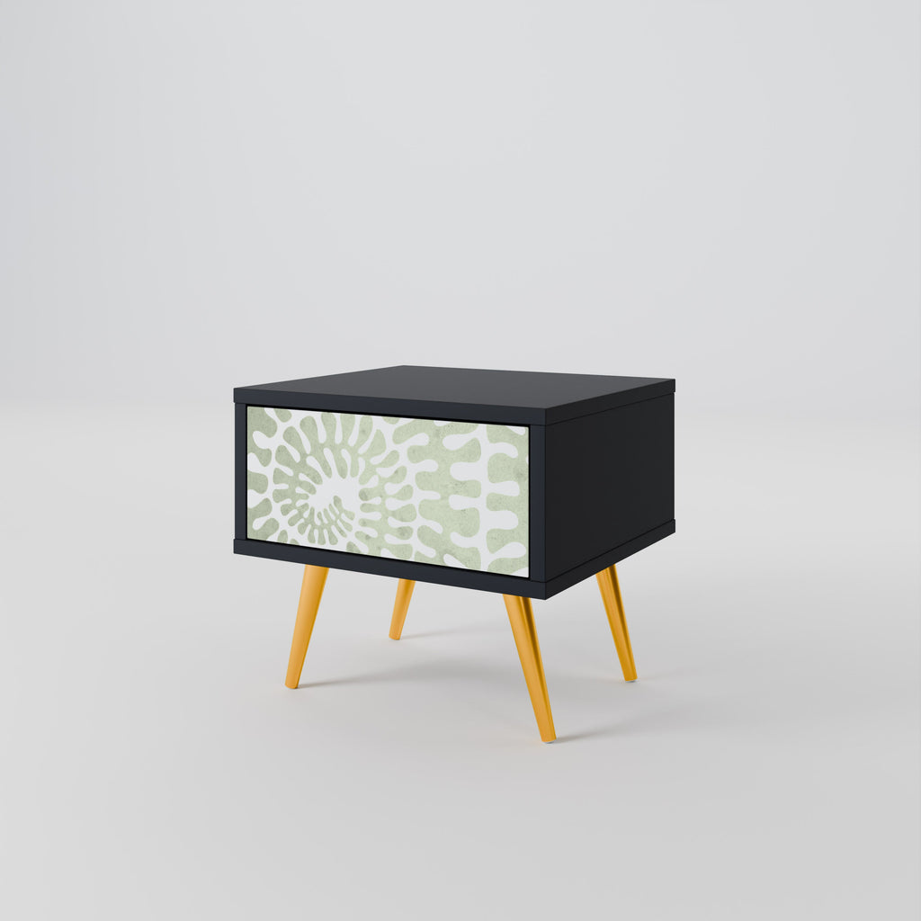 Table de chevet HELIX DANCE en finition noire