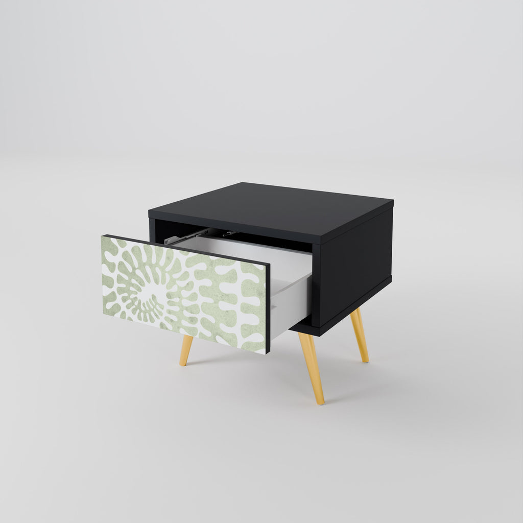 Table de chevet HELIX DANCE en finition noire