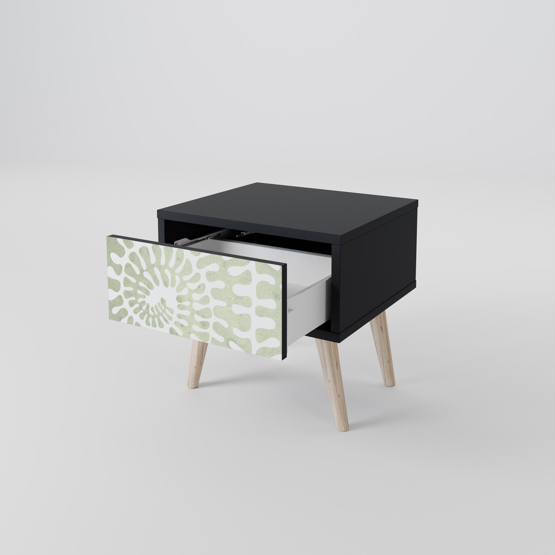 Table de chevet HELIX DANCE en finition noire