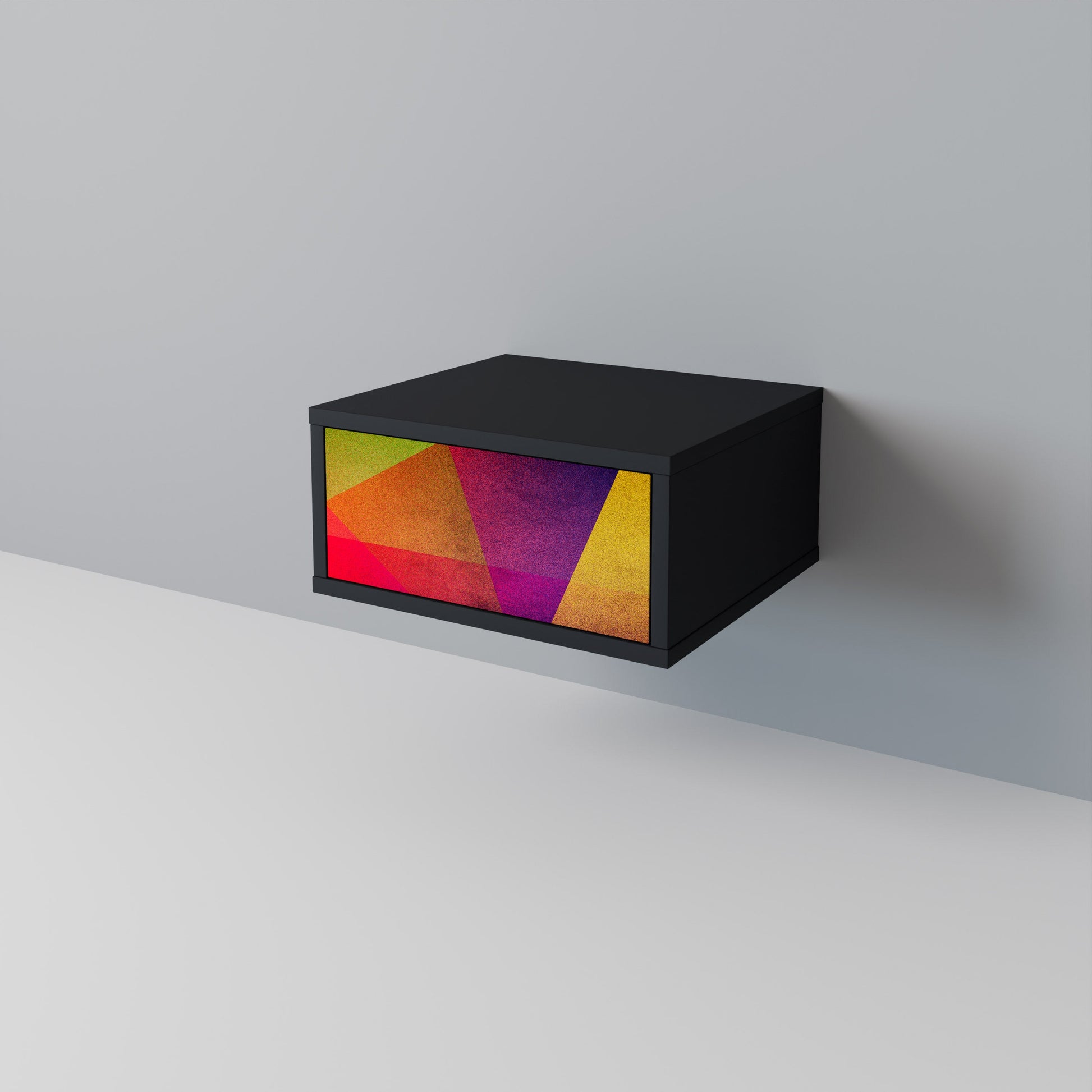 Table de chevet VIVID GEOMETRY en finition noire