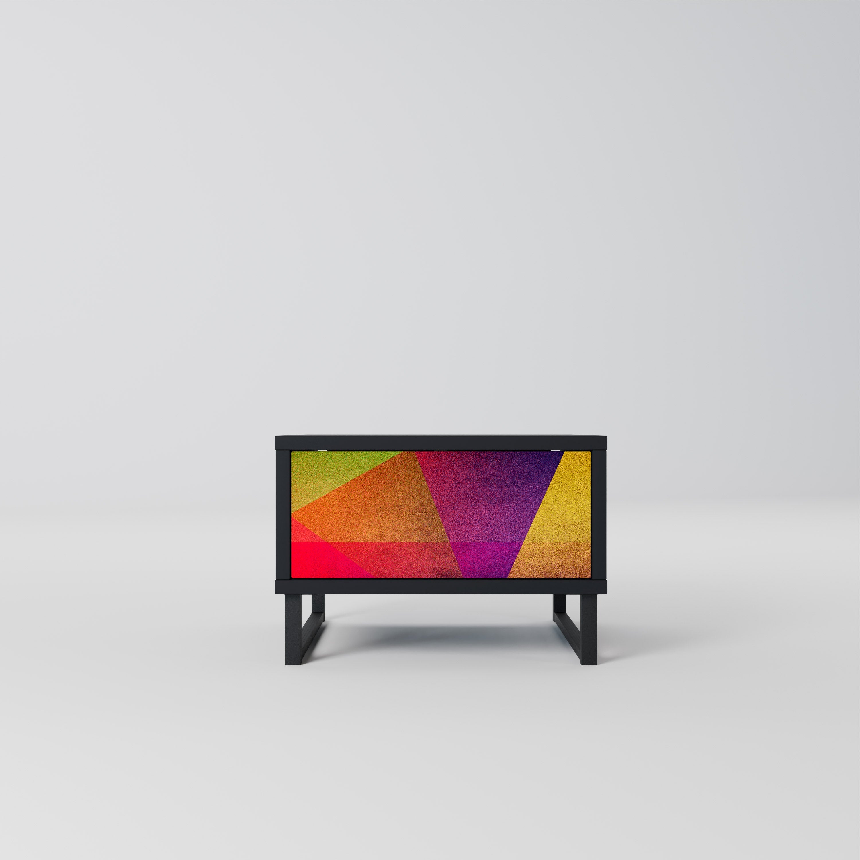 Table de chevet VIVID GEOMETRY en finition noire