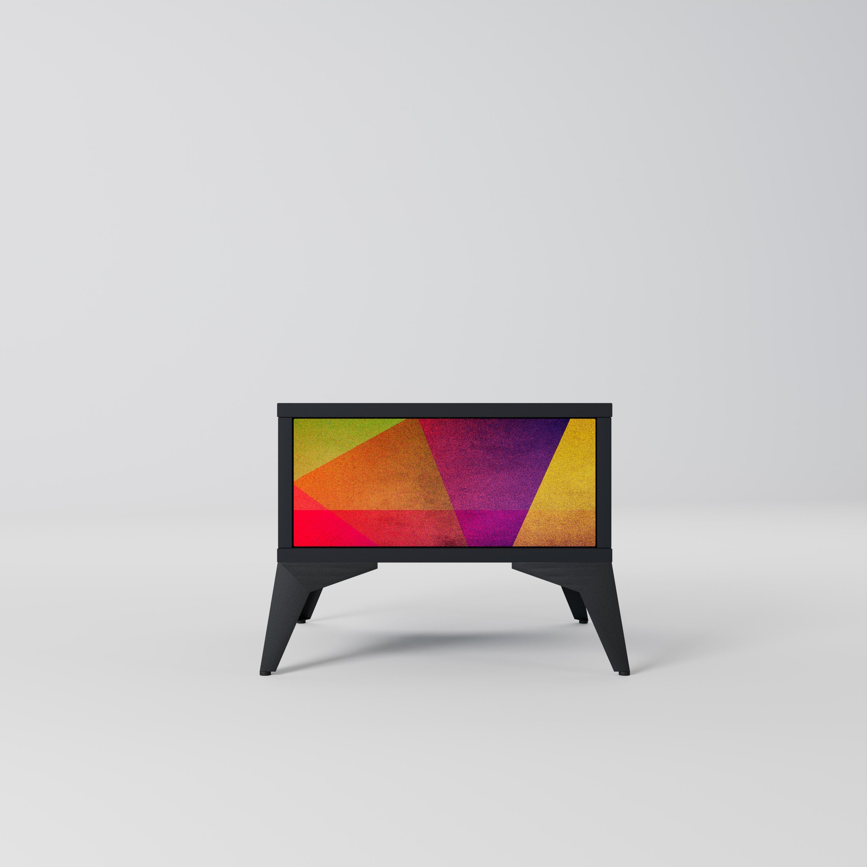 Table de chevet VIVID GEOMETRY en finition noire