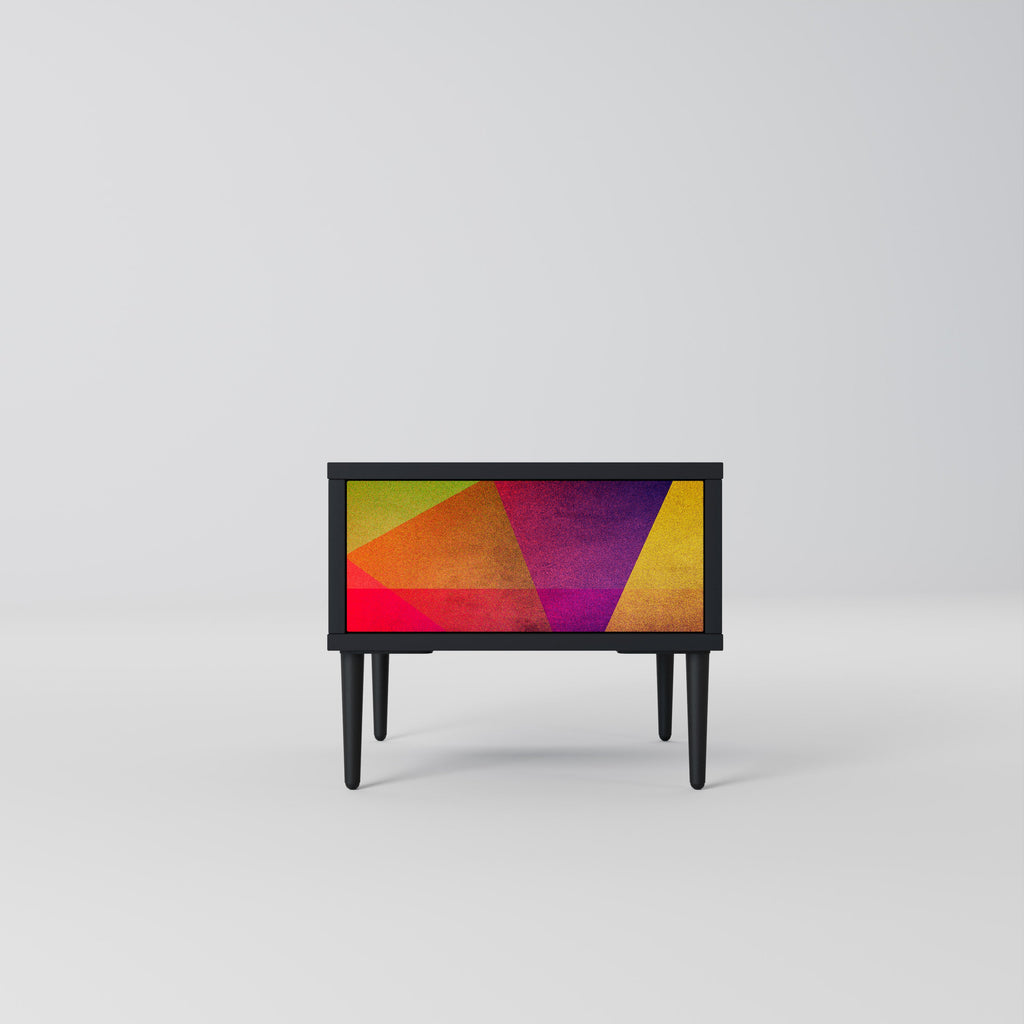 Table de chevet VIVID GEOMETRY en finition noire