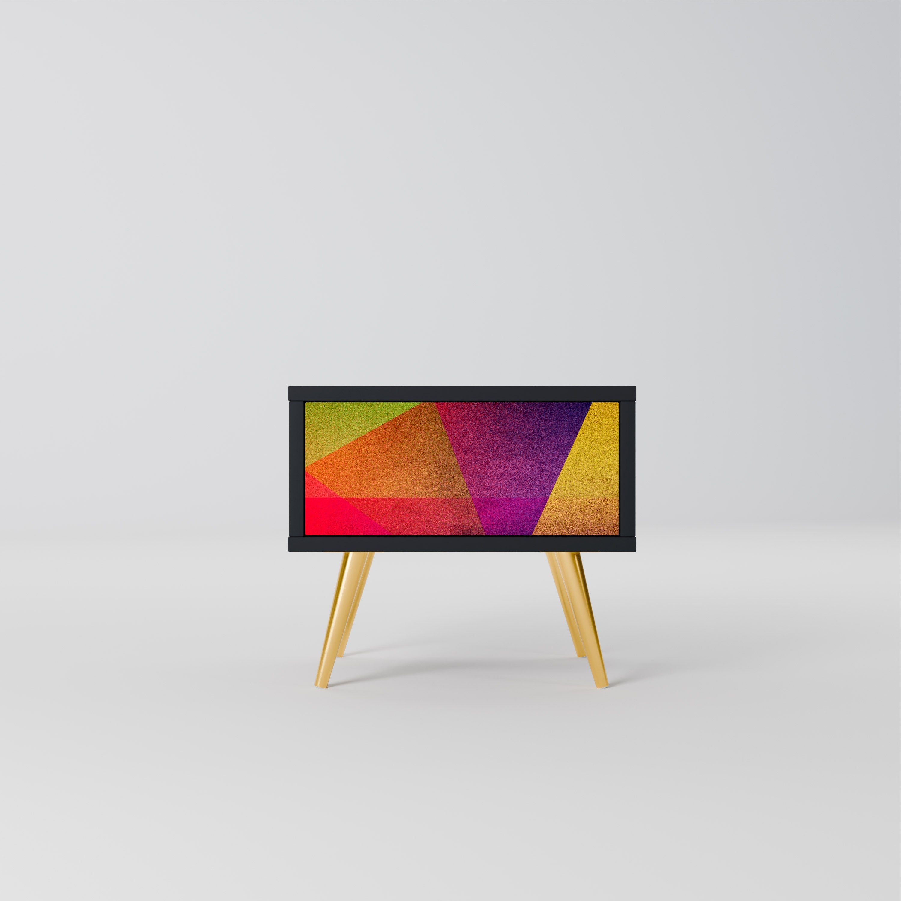 Table de chevet VIVID GEOMETRY en finition noire