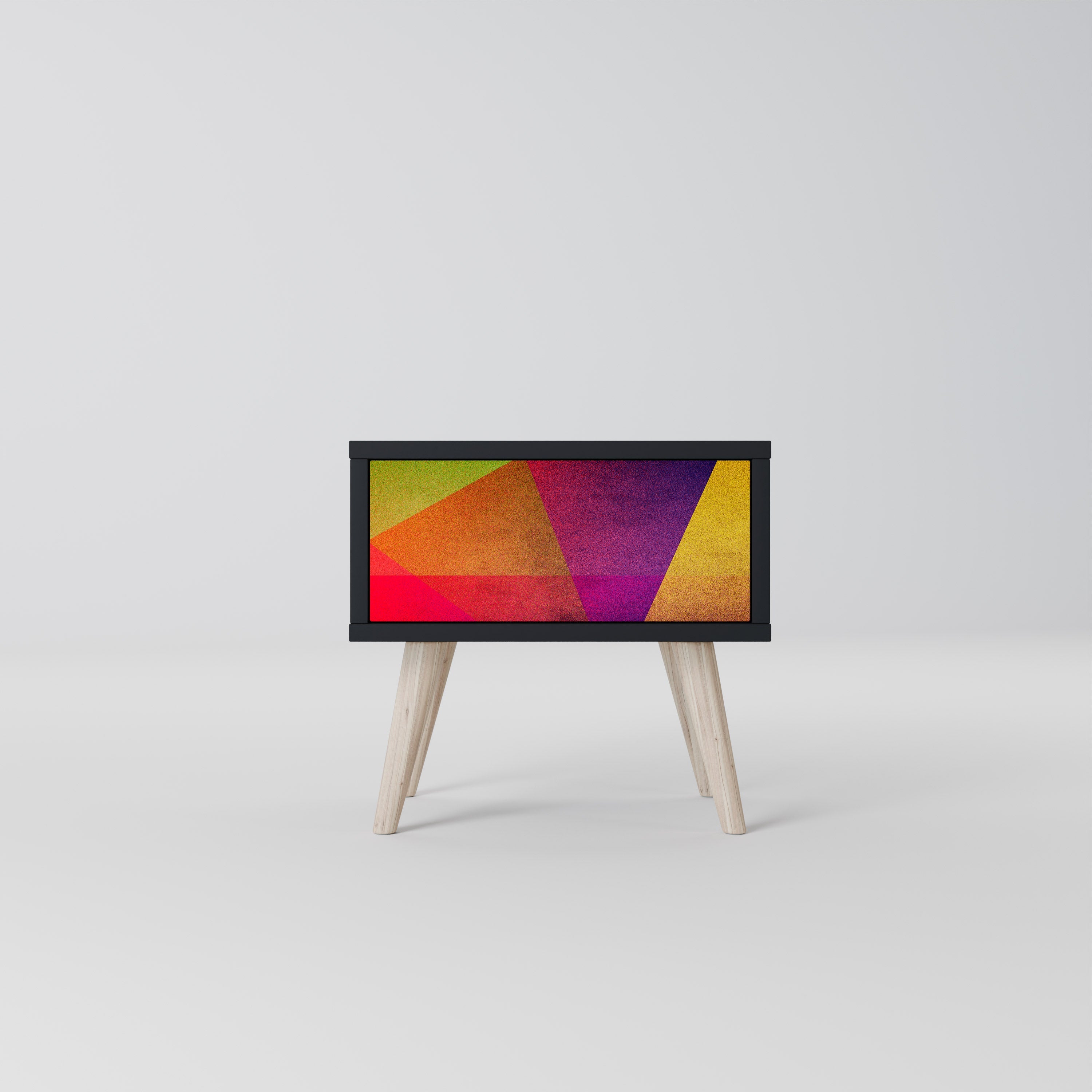 Table de chevet VIVID GEOMETRY en finition noire