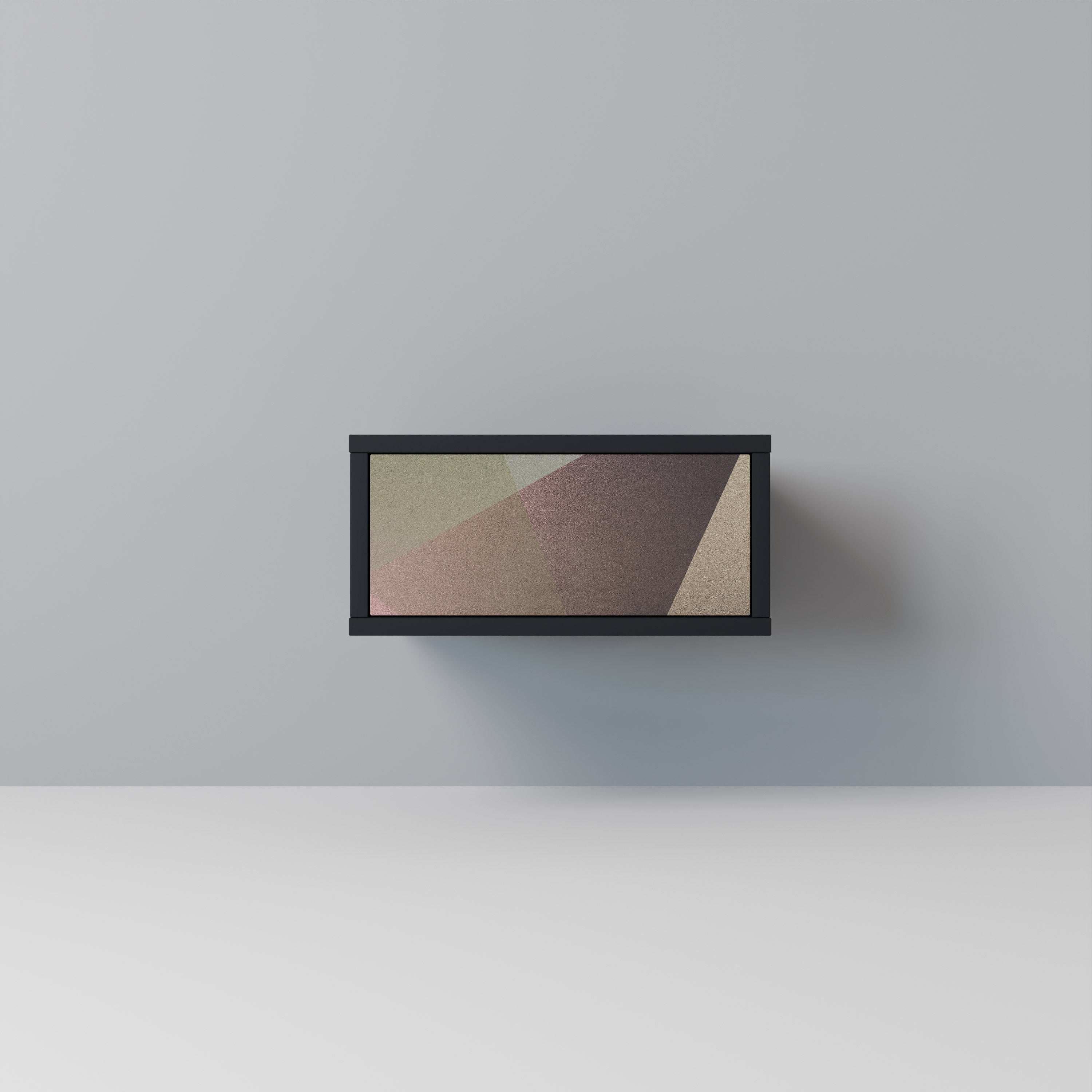 Table de chevet BEIGE GEOMETRY en finition noire