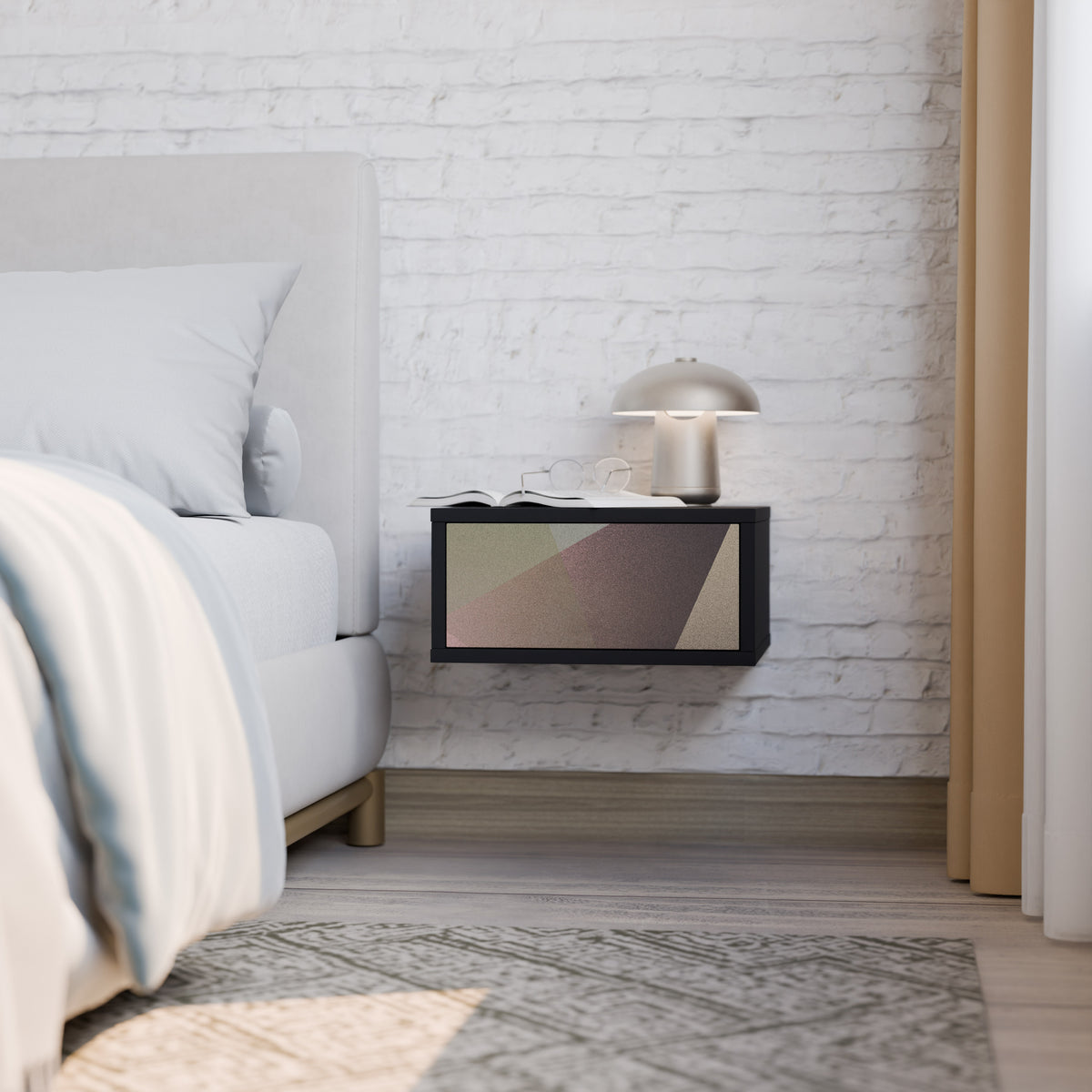 BEIGE GEOMETRY Nightstand